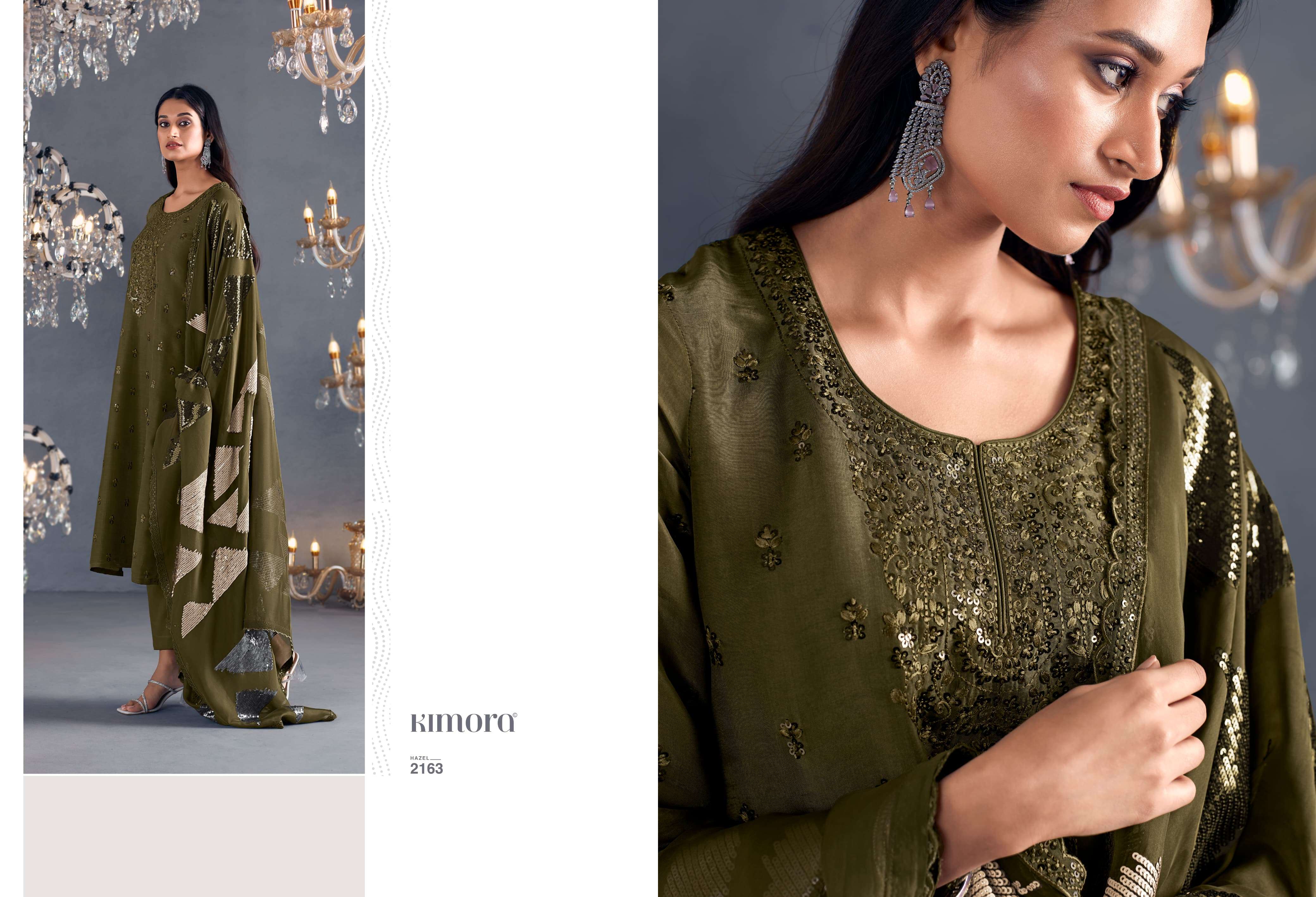 KIMORA PRESENTS HAZEL DESINGER PARTYEWEAR RUSSIAN SILK SALWAR SUITS CATALOG WHOLESALER AND EXPORTER IN SURAT