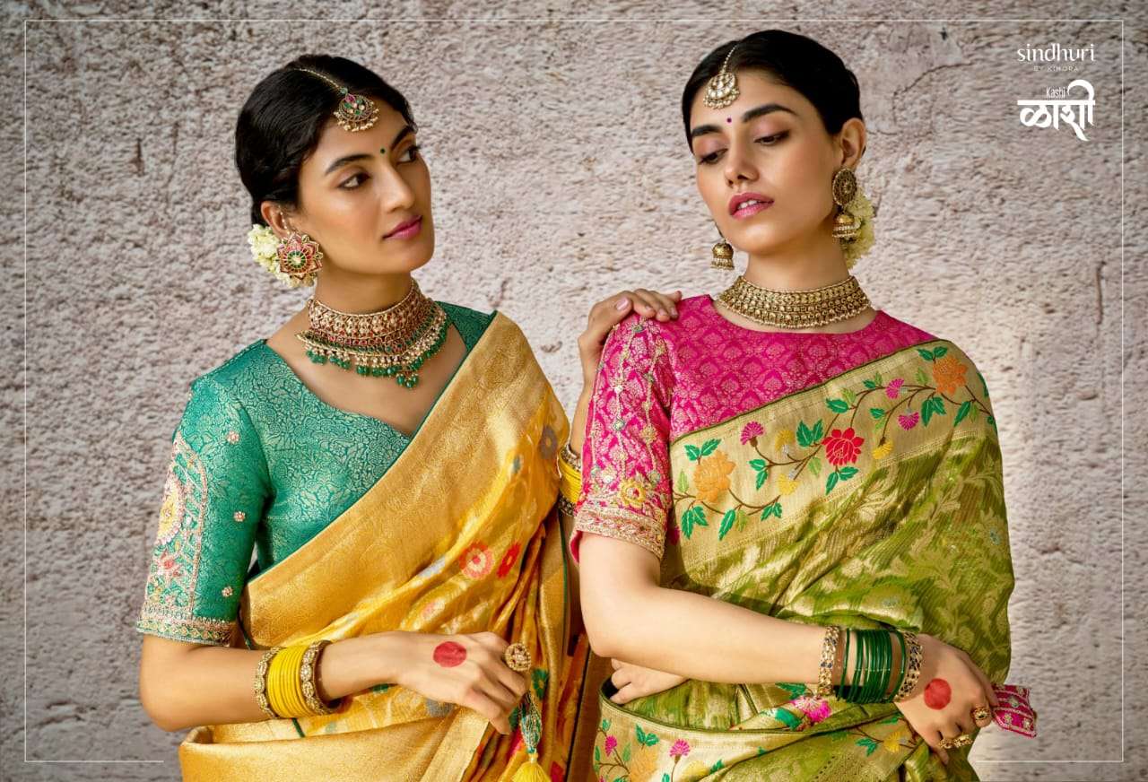 KIMORA PRESENTS KASHI FANCY PARTY WEAR SAREES CATALOG WHOLESALER AND EXPORTER IN SURAT