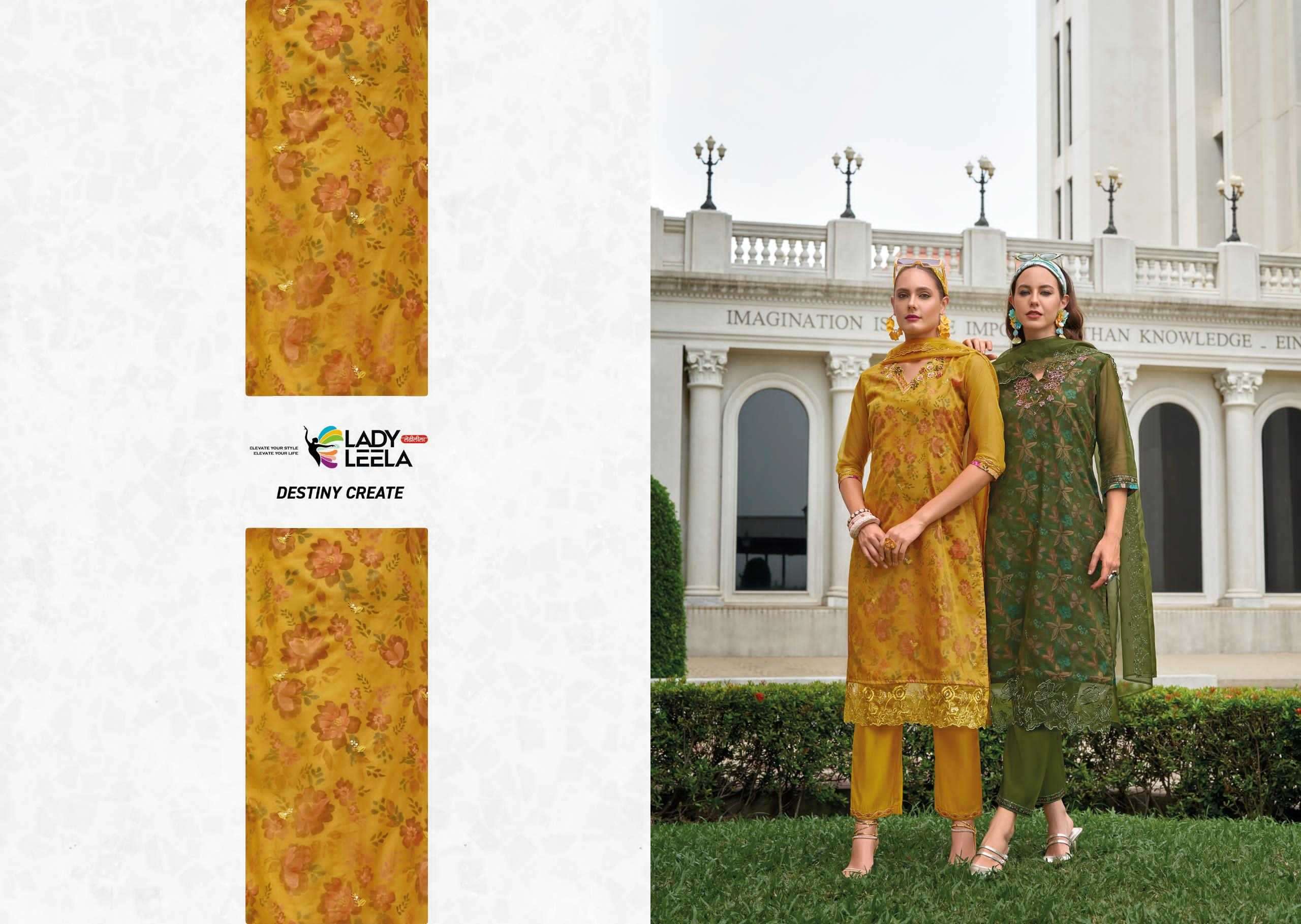 LADY LEELA PRESENTS ALEENA EMBRIODERY ORGANZA READYMADE 3PCS SALWAR SUITS CATALOG WHOLESALER  AND EXPORTER 
