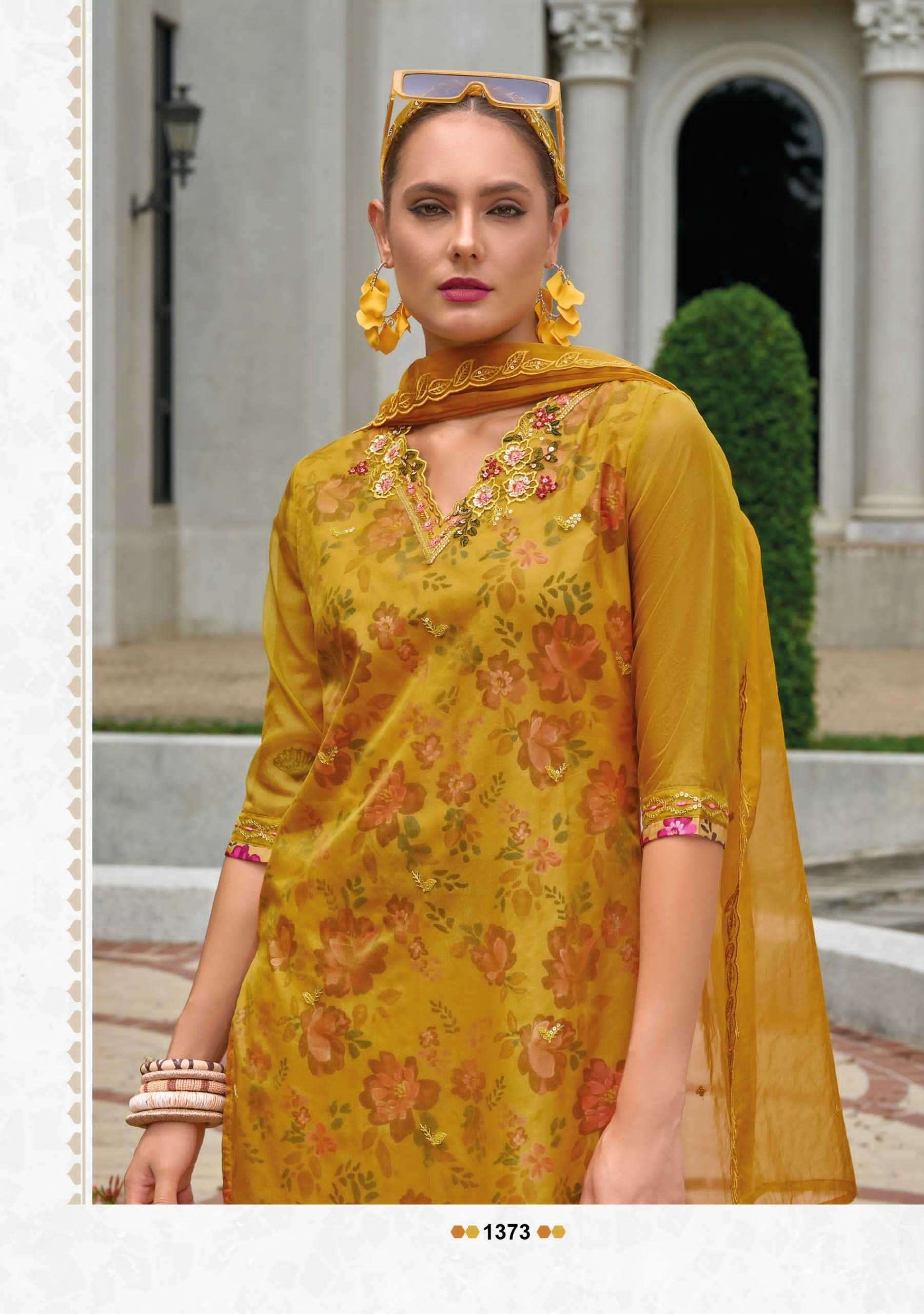 LADY LEELA PRESENTS ALEENA EMBRIODERY ORGANZA READYMADE 3PCS SALWAR SUITS CATALOG WHOLESALER  AND EXPORTER 