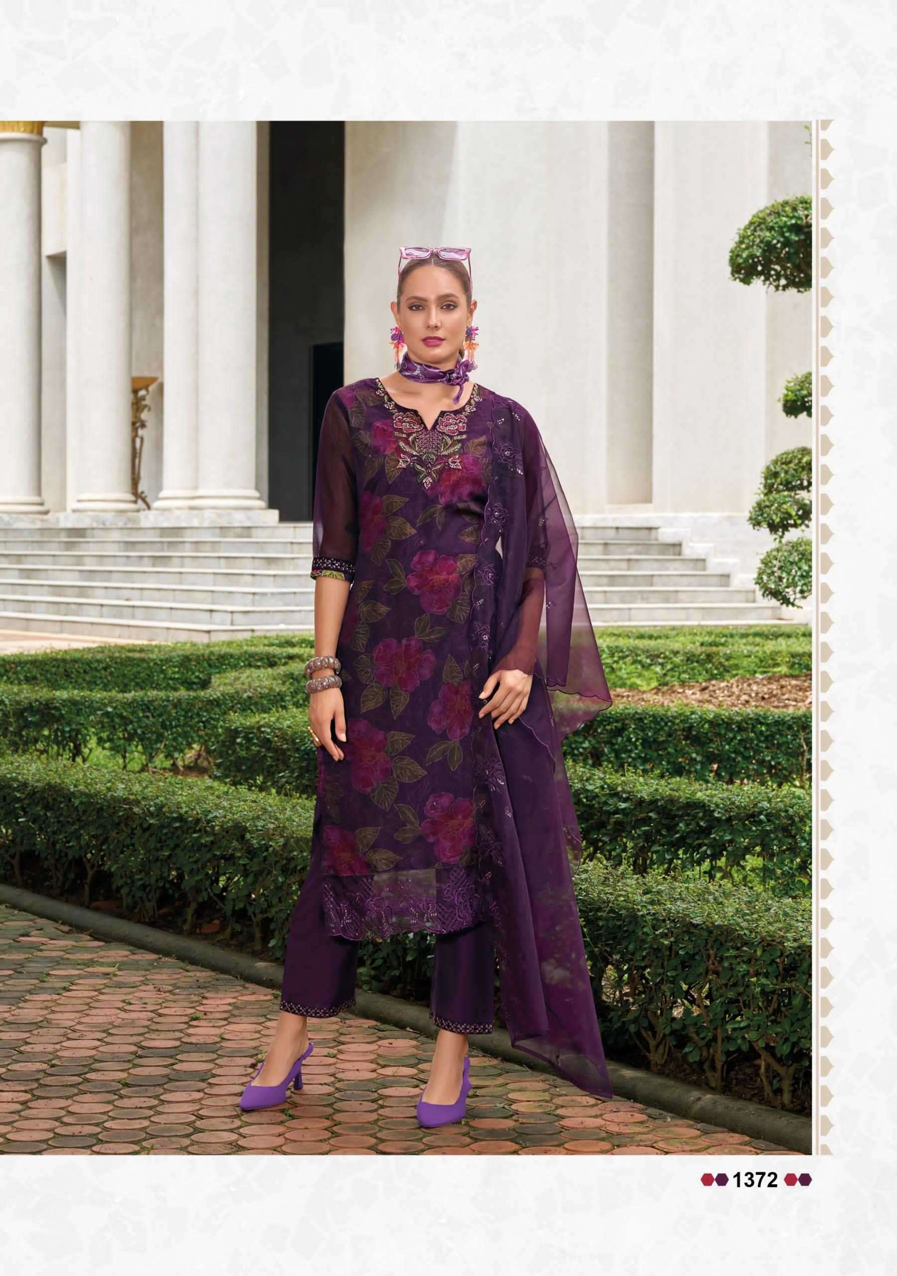 LADY LEELA PRESENTS ALEENA EMBRIODERY ORGANZA READYMADE 3PCS SALWAR SUITS CATALOG WHOLESALER  AND EXPORTER 