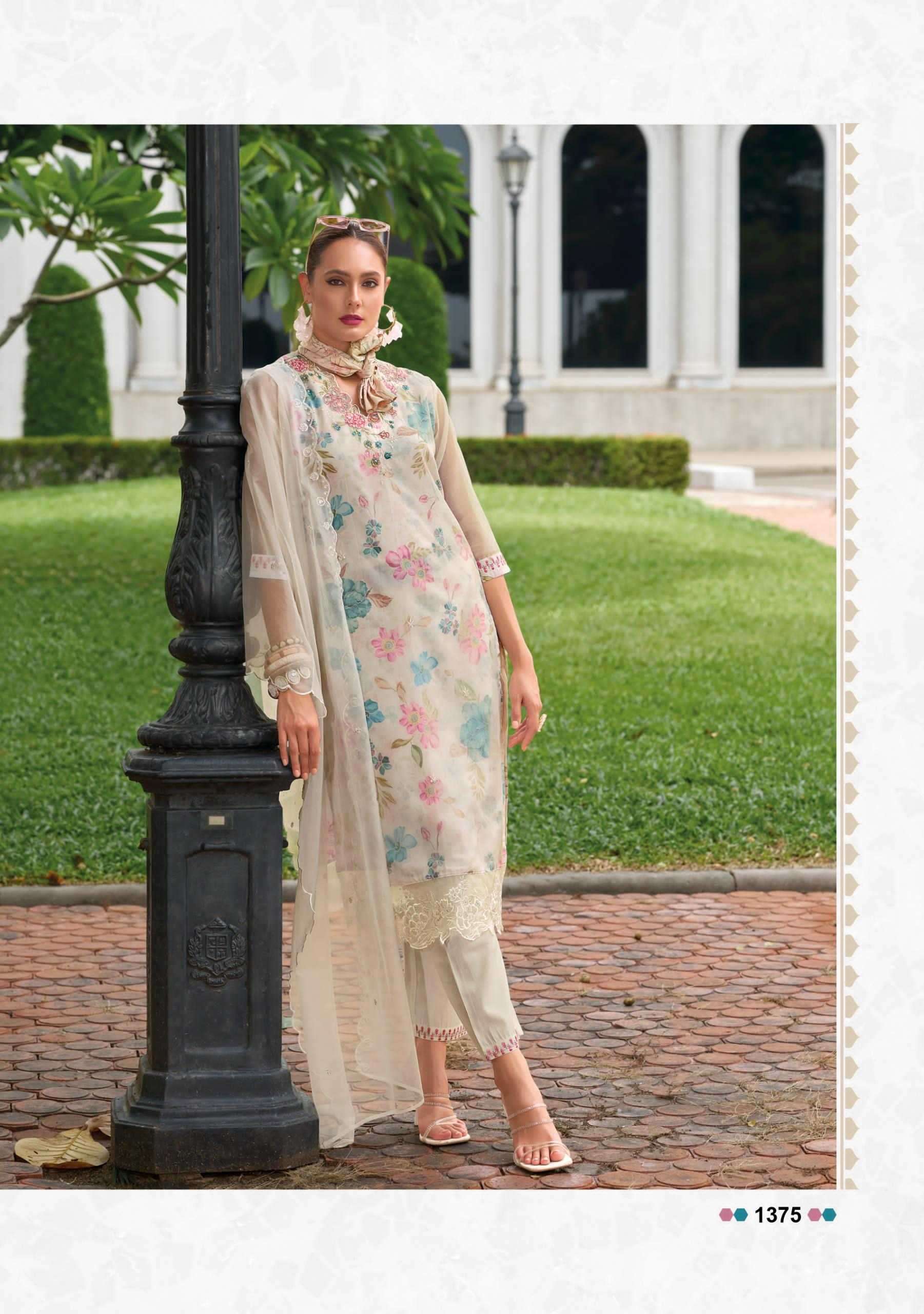 LADY LEELA PRESENTS ALEENA EMBRIODERY ORGANZA READYMADE 3PCS SALWAR SUITS CATALOG WHOLESALER  AND EXPORTER 