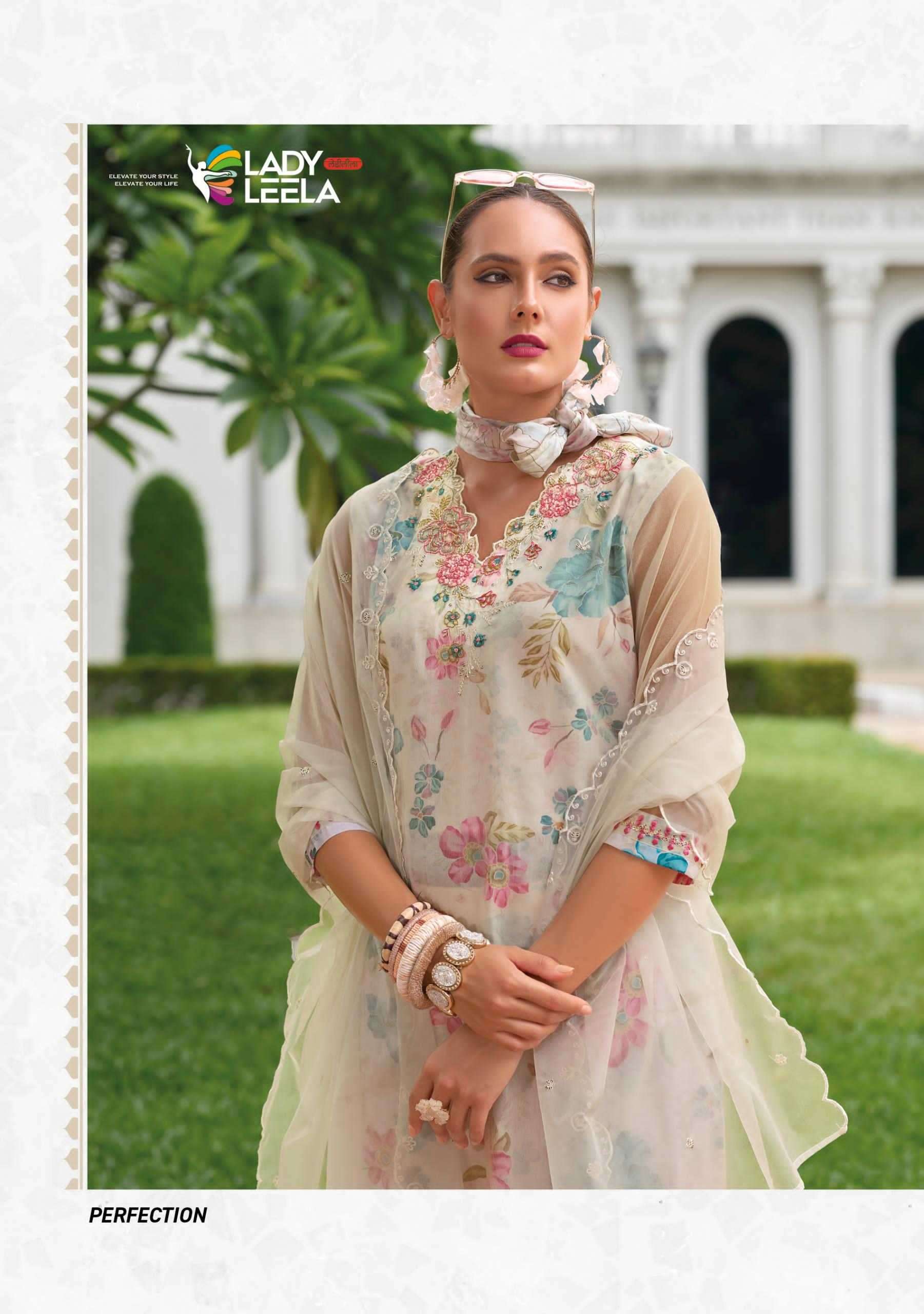 LADY LEELA PRESENTS ALEENA EMBRIODERY ORGANZA READYMADE 3PCS SALWAR SUITS CATALOG WHOLESALER  AND EXPORTER 