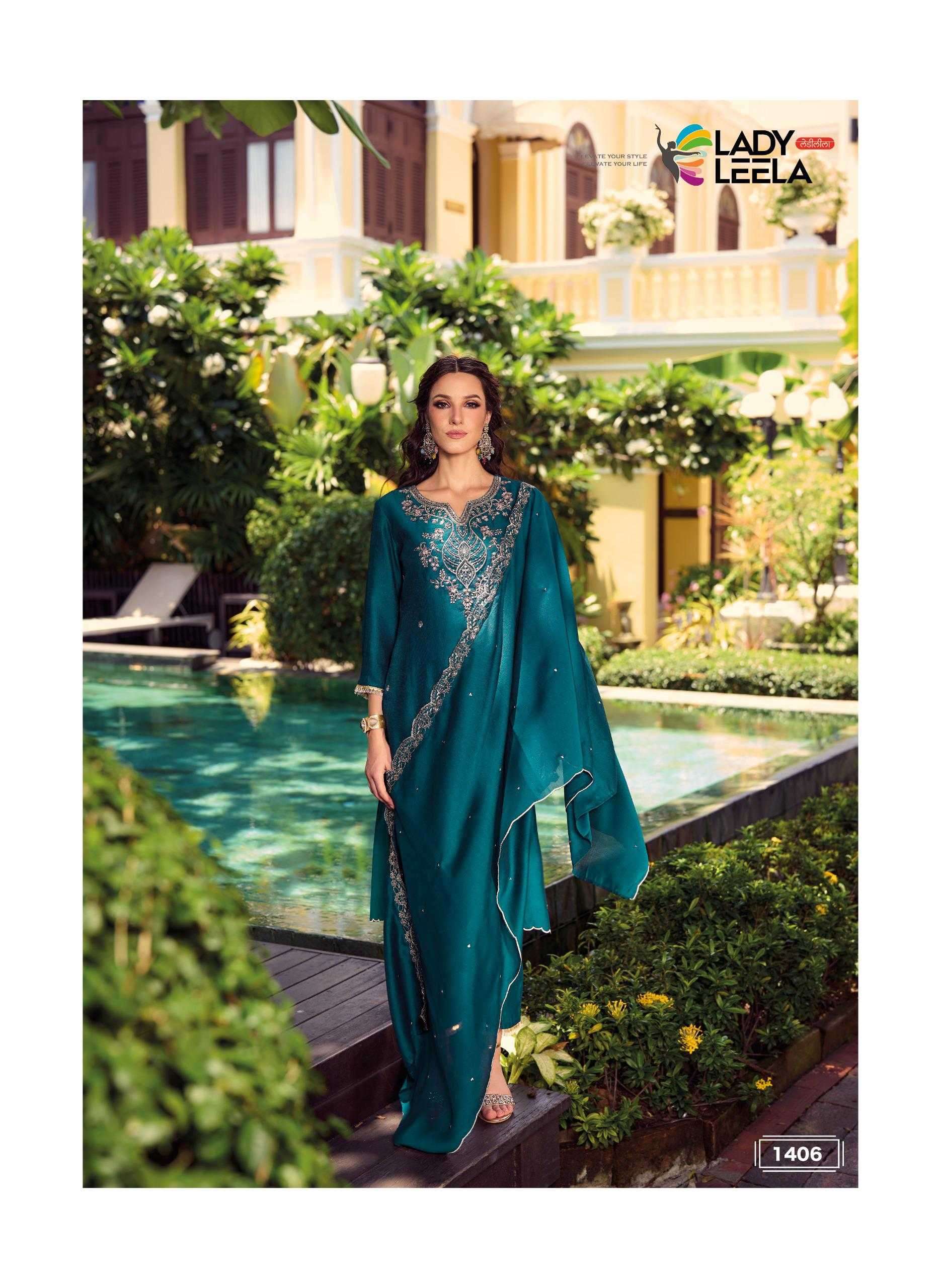 LADY LEELA PRESENTS NOOR VOL-2 VICHITRA READYMADE EXCLUSIVE HANDWORK 3PCS DRESS CATALOG WHOLESALER AND EXPORTER 