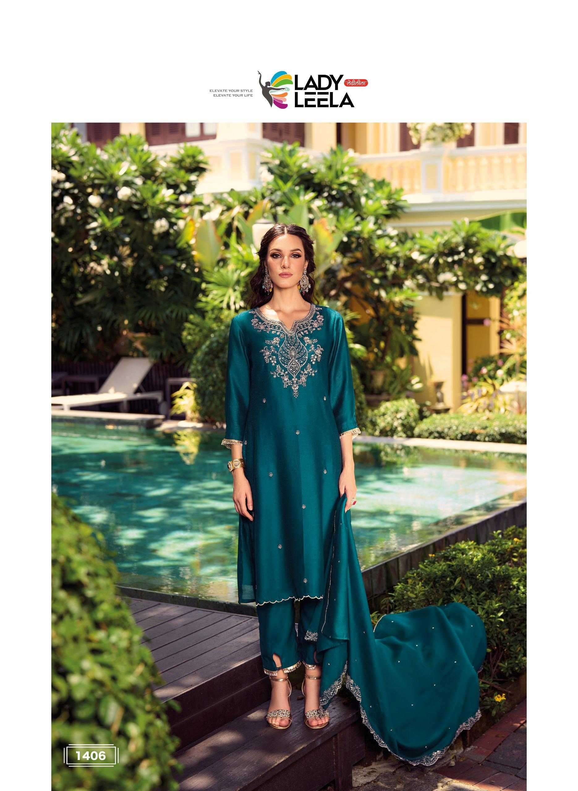 LADY LEELA PRESENTS NOOR VOL-2 VICHITRA READYMADE EXCLUSIVE HANDWORK 3PCS DRESS CATALOG WHOLESALER AND EXPORTER 