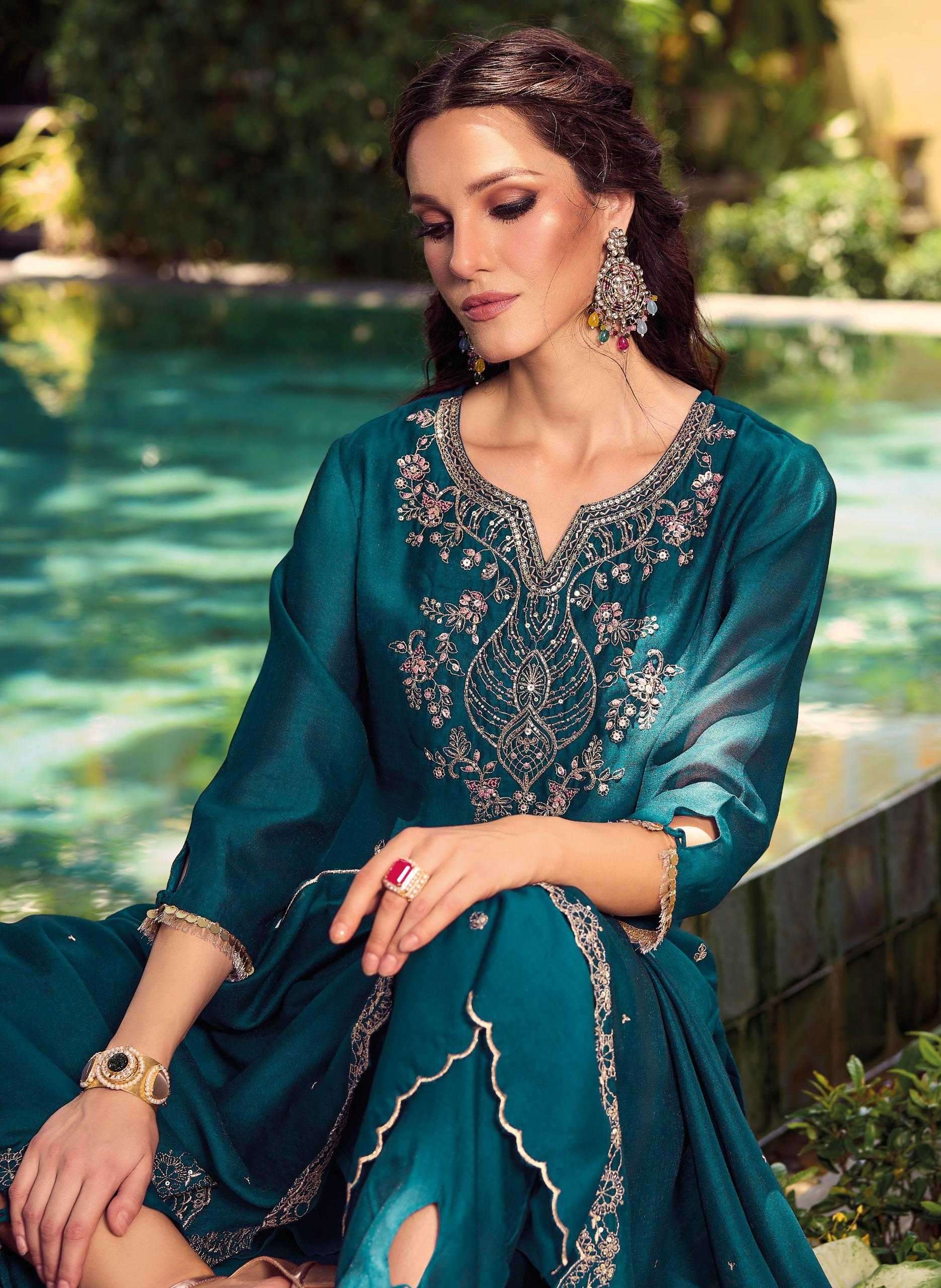 LADY LEELA PRESENTS NOOR VOL-2 VICHITRA READYMADE EXCLUSIVE HANDWORK 3PCS DRESS CATALOG WHOLESALER AND EXPORTER 