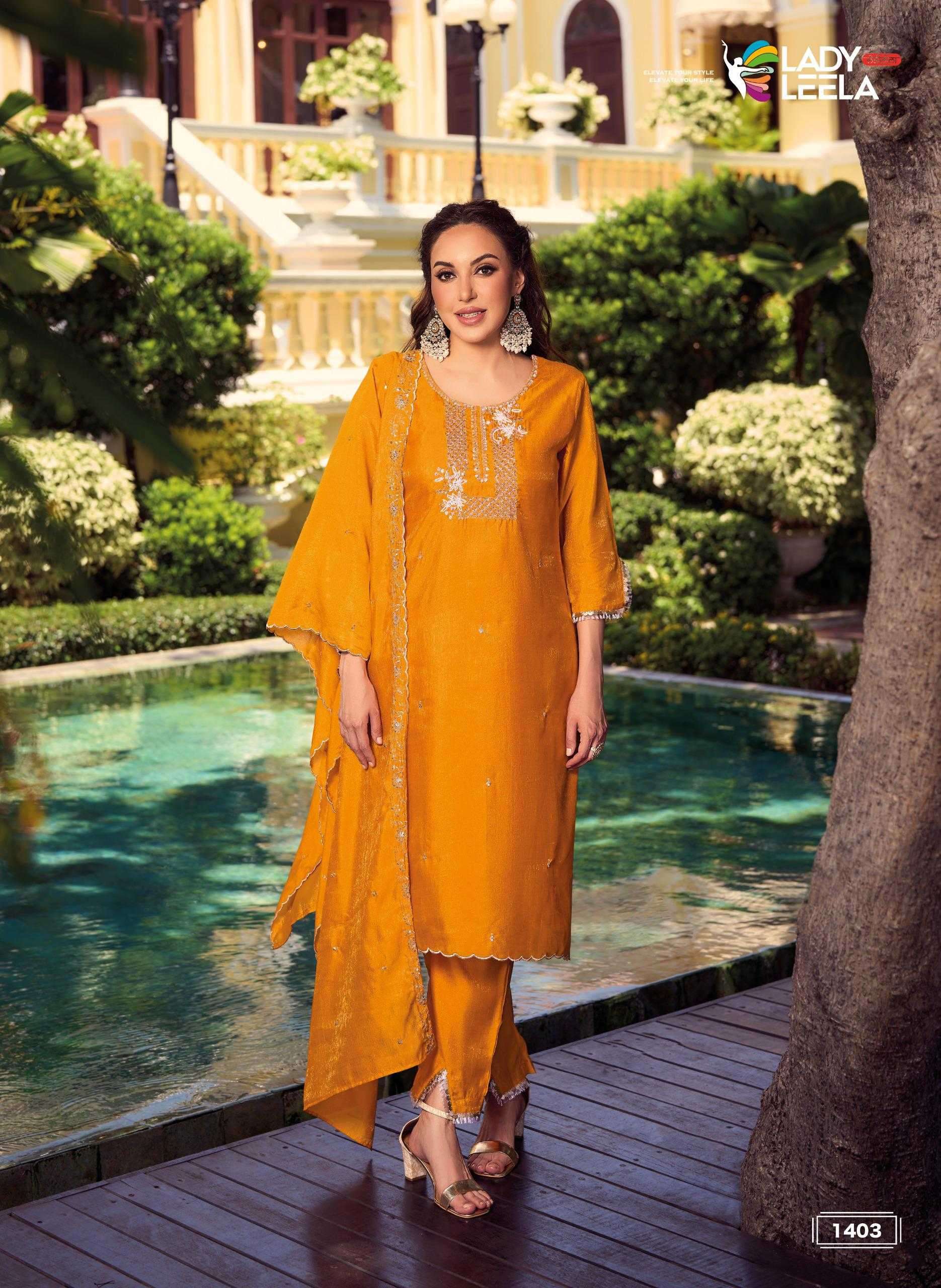 LADY LEELA PRESENTS NOOR VOL-2 VICHITRA READYMADE EXCLUSIVE HANDWORK 3PCS DRESS CATALOG WHOLESALER AND EXPORTER 