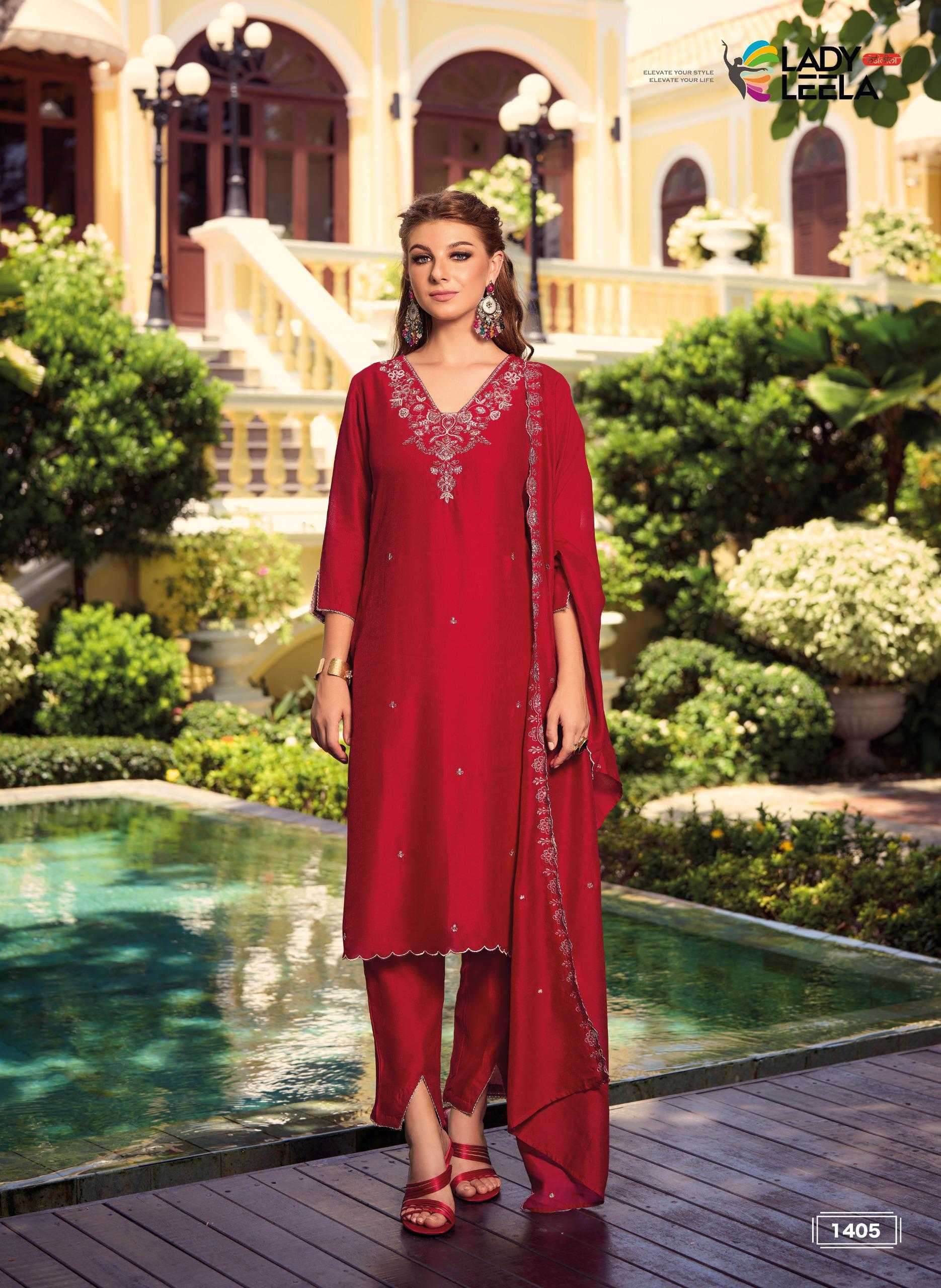 LADY LEELA PRESENTS NOOR VOL-2 VICHITRA READYMADE EXCLUSIVE HANDWORK 3PCS DRESS CATALOG WHOLESALER AND EXPORTER 