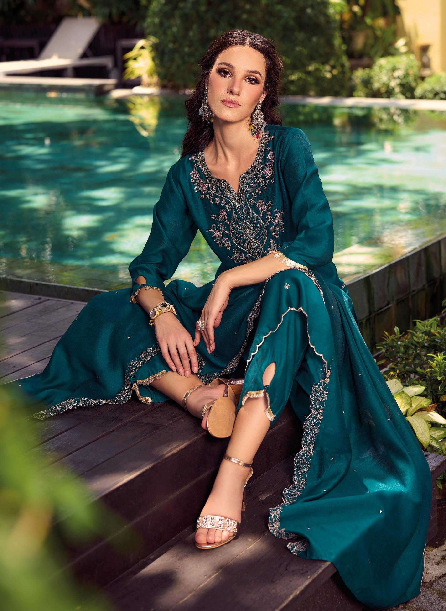 LADY LEELA PRESENTS NOOR VOL-2 VICHITRA READYMADE EXCLUSIVE HANDWORK 3PCS DRESS CATALOG WHOLESALER AND EXPORTER 