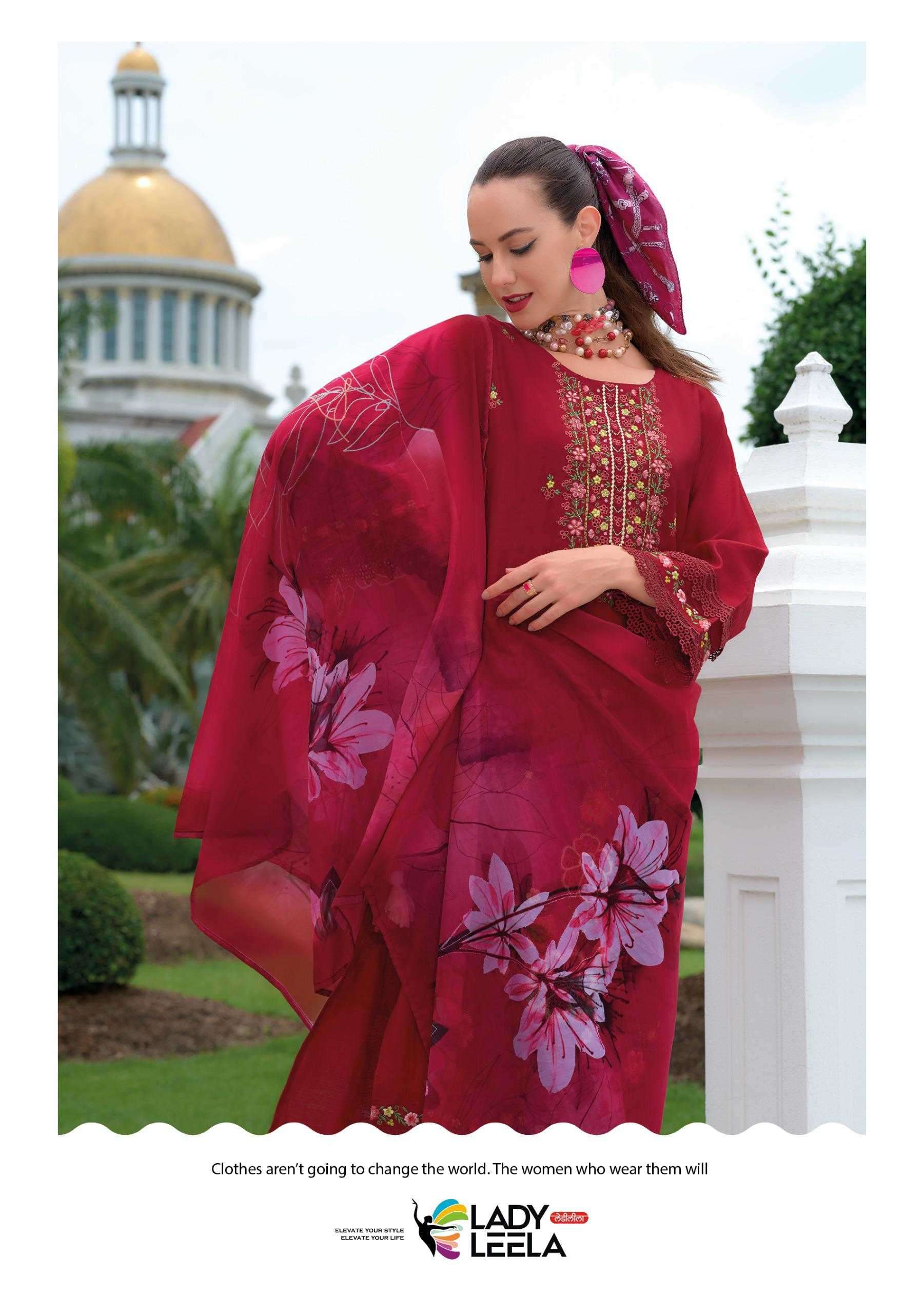 LADY LEELA PRESENTS RIWAYAT VOL-2 VISCOSE SILK READYMADE TRENDY 3PCS SALWAR SUITS CATALOG WHOLESALER AND EXPORTER IN SURAT