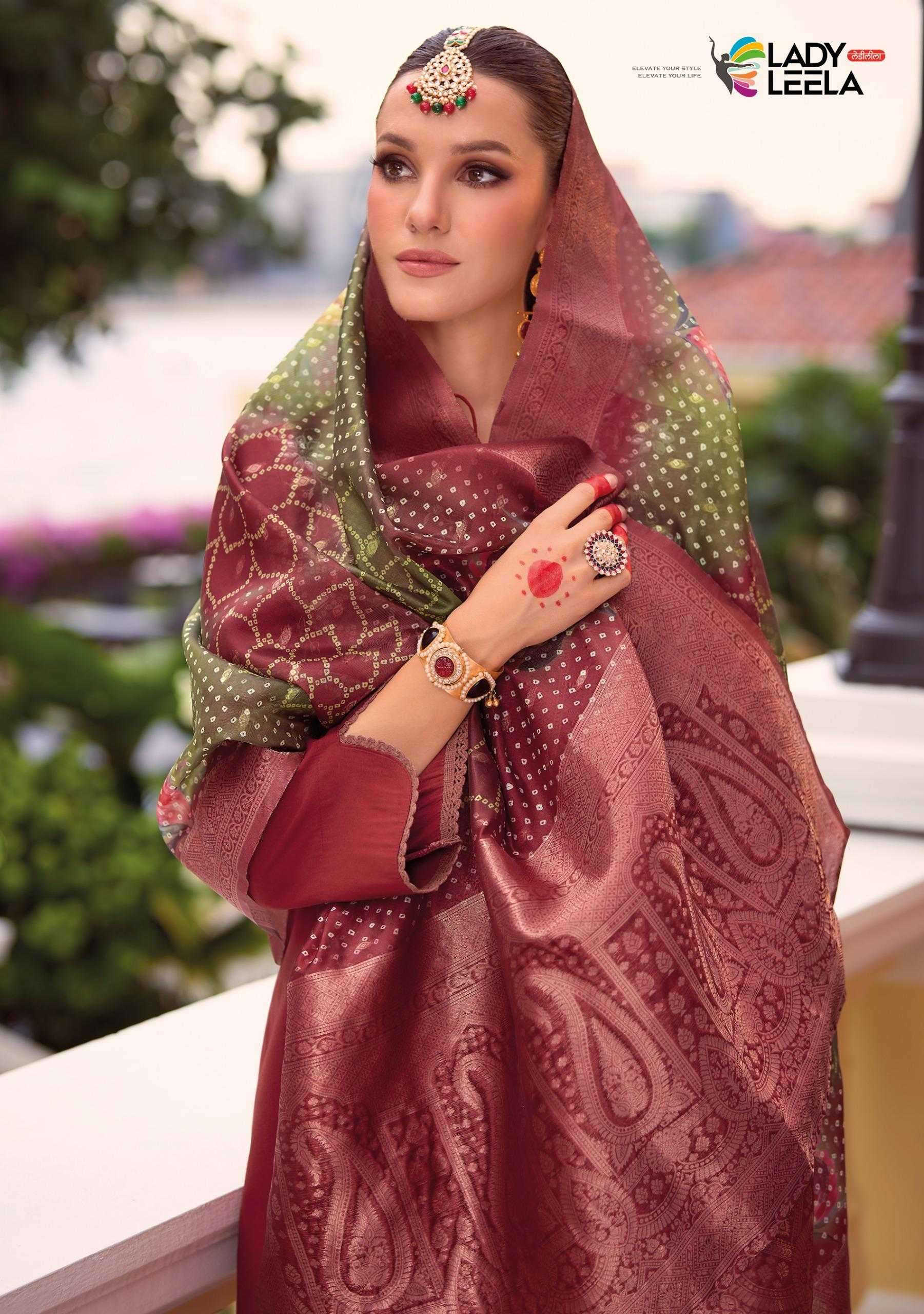 LADY LEELA PRESENTS SUHAGAN READYMADE VISCOSE OCCASION WEAR KARWA SPECIAL SUIT CATALOG WHOLESALER AND EXPORTER IN SURAT