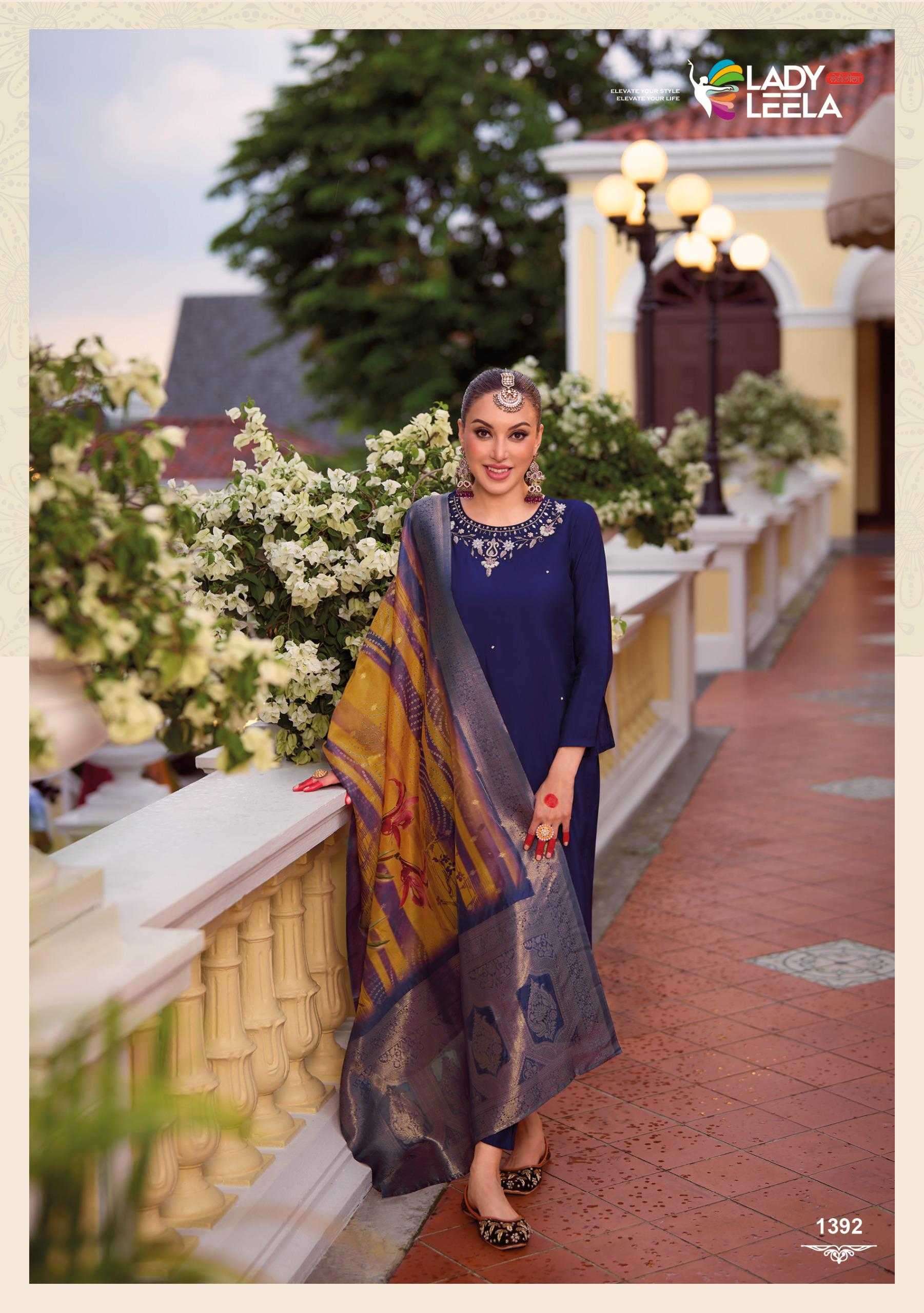 LADY LEELA PRESENTS SUHAGAN READYMADE VISCOSE OCCASION WEAR KARWA SPECIAL SUIT CATALOG WHOLESALER AND EXPORTER IN SURAT