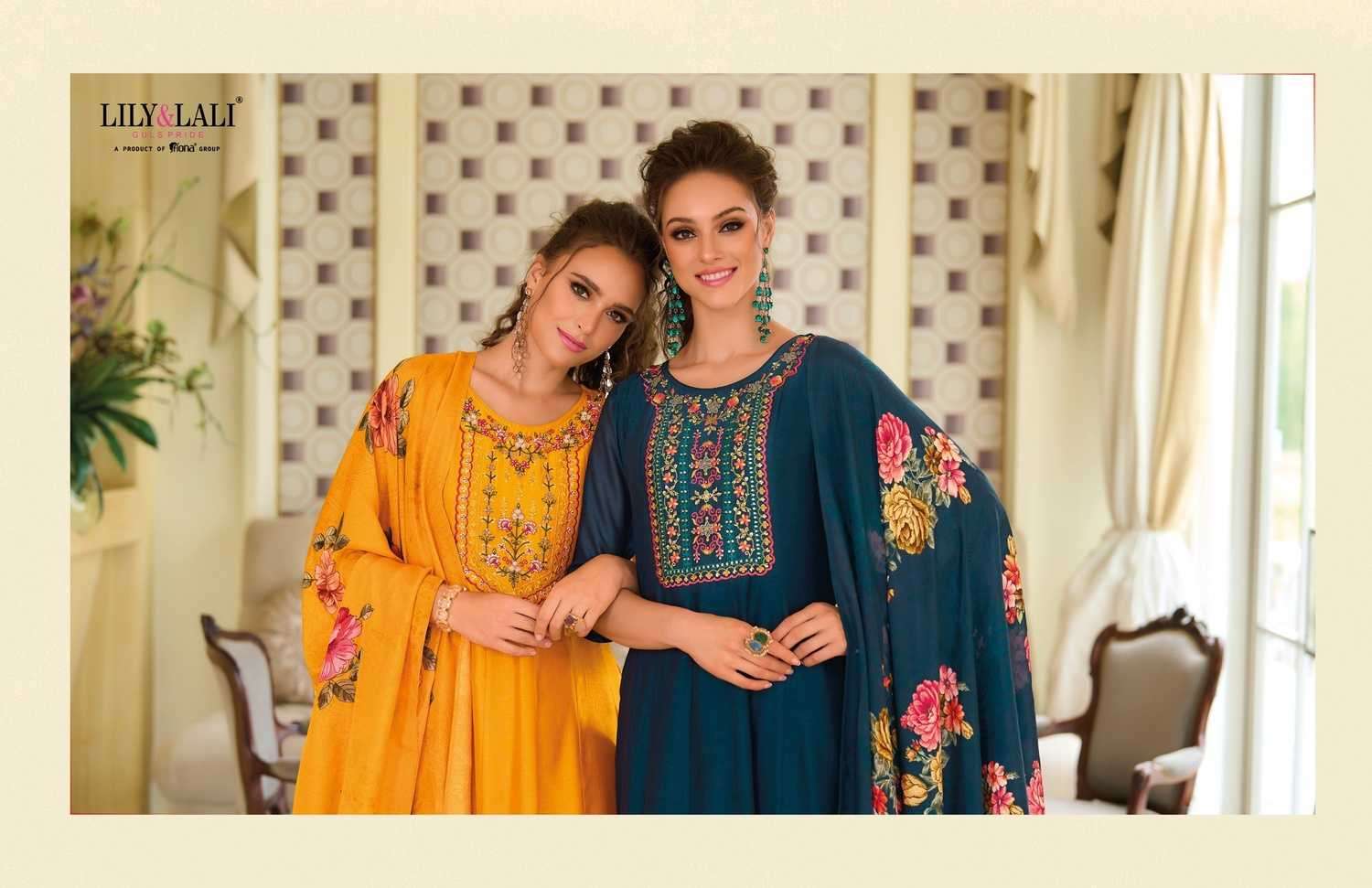 LILY & LALI PRESENTS BEGUM JAAN ANARKALI STYLE VICHITRA SILK FULL STITCH PARTY WEAR SUIT CATALOG WHOLESALER AND EXPORTER 