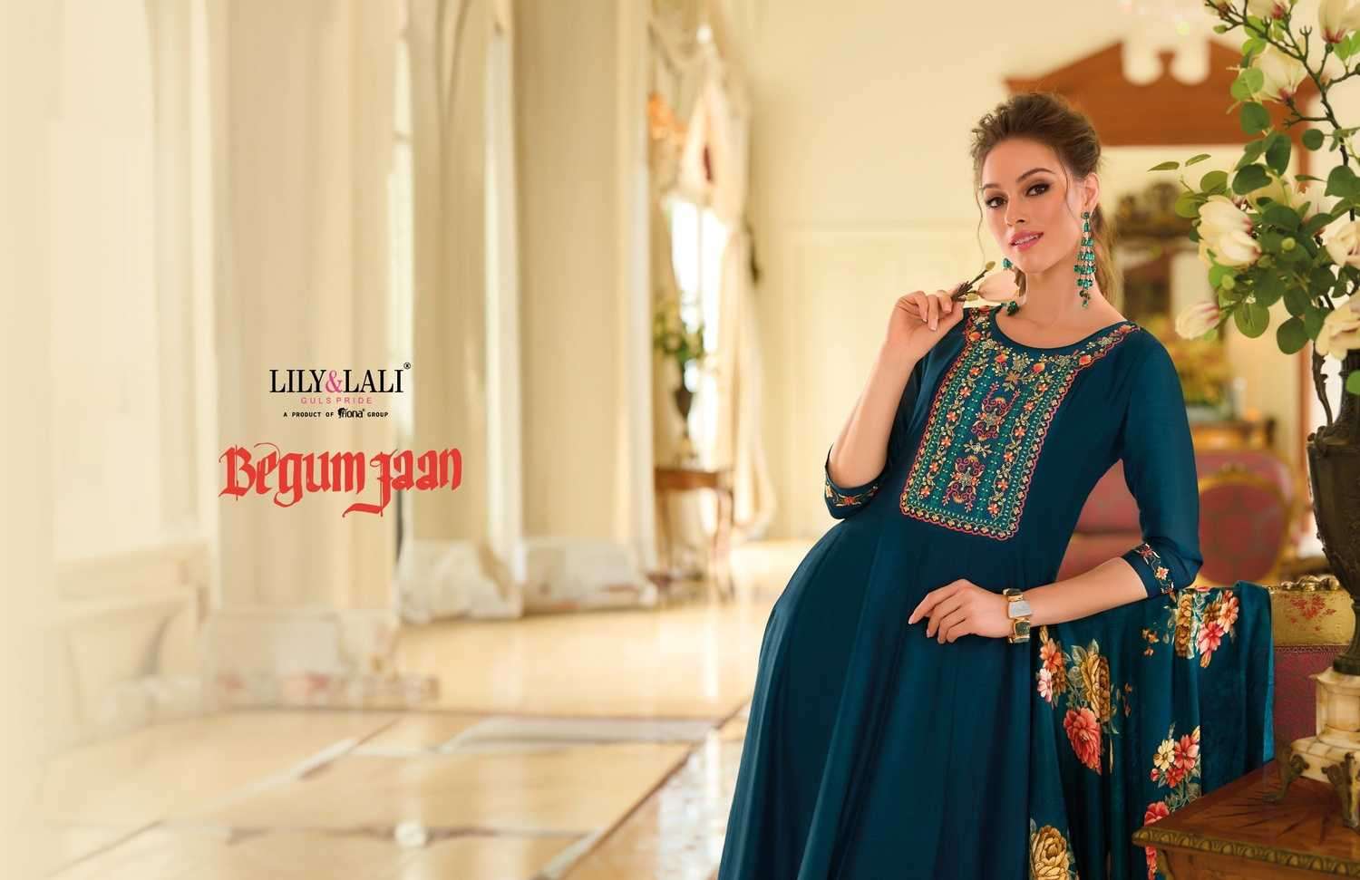 LILY & LALI PRESENTS BEGUM JAAN ANARKALI STYLE VICHITRA SILK FULL STITCH PARTY WEAR SUIT CATALOG WHOLESALER AND EXPORTER 