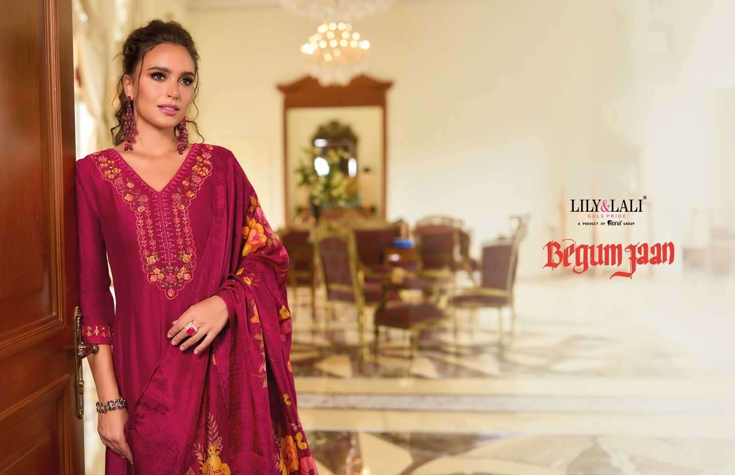LILY & LALI PRESENTS BEGUM JAAN ANARKALI STYLE VICHITRA SILK FULL STITCH PARTY WEAR SUIT CATALOG WHOLESALER AND EXPORTER 