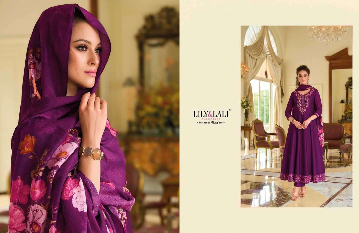 LILY & LALI PRESENTS BEGUM JAAN ANARKALI STYLE VICHITRA SILK FULL STITCH PARTY WEAR SUIT CATALOG WHOLESALER AND EXPORTER 