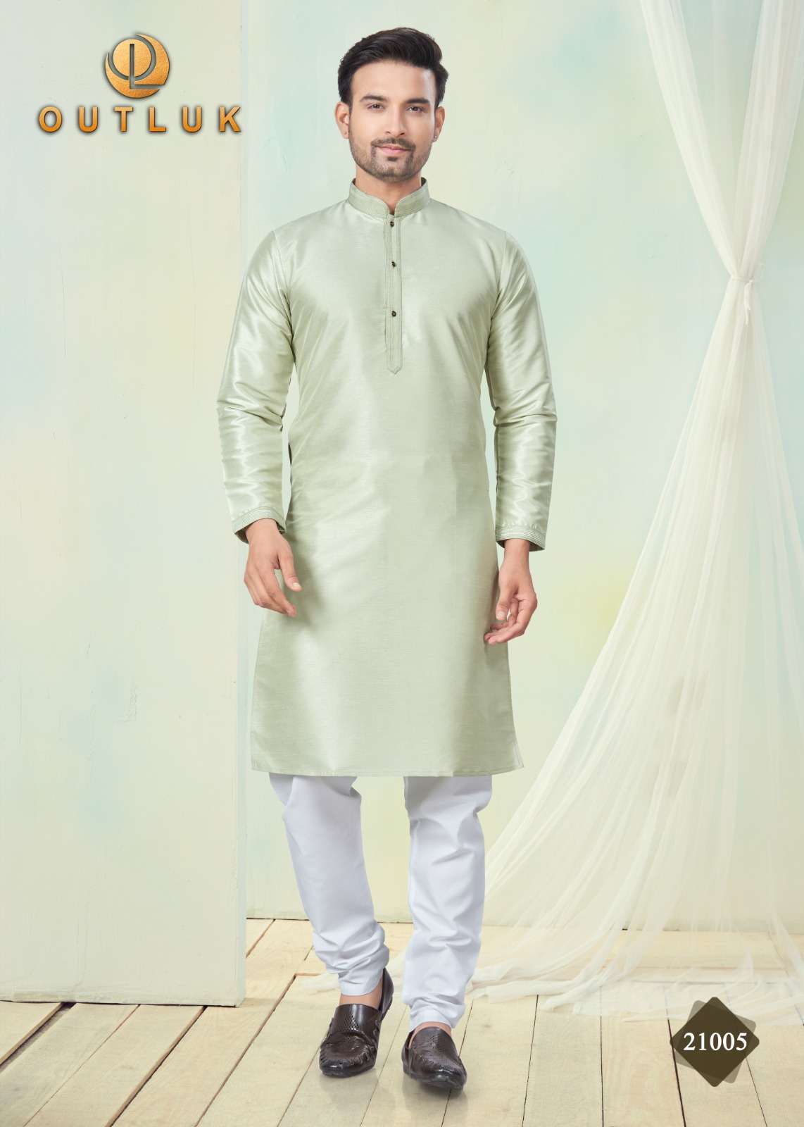 OUTLUK PRESENTS OUTLUK WEDDING COLLECTION VOL-22 READYMADE BEST QUALITY MENS KURTA PAYJAMA CATALOG WHOLESALER AND EXPORTER IN SURAT