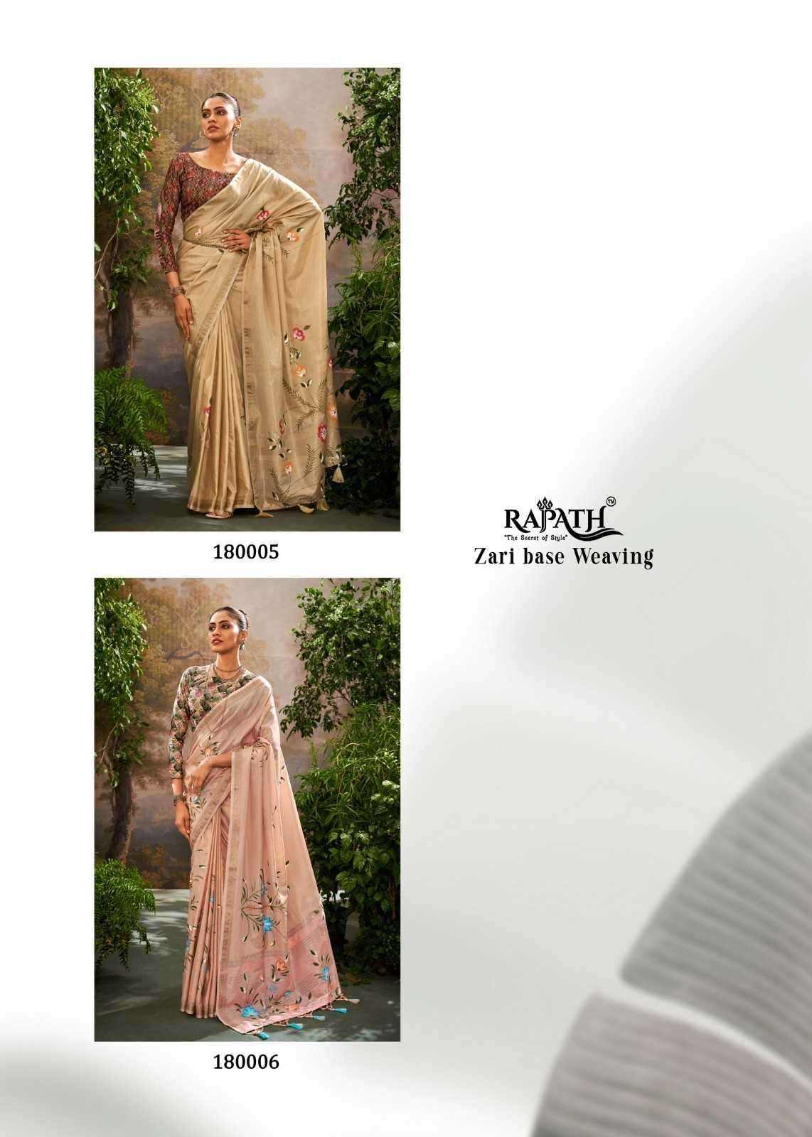 Rajpath presents kalindi silk designer sarees catalog wholesaler and exporters in surat 