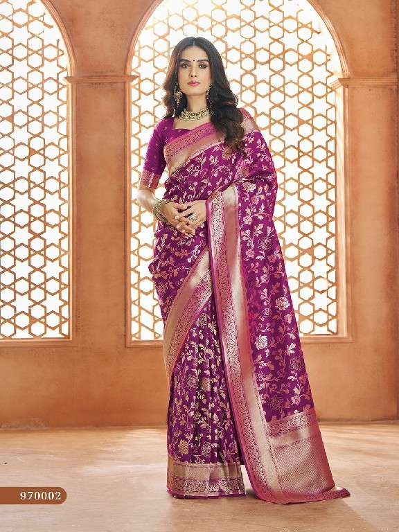 Rajpath Presents Savitri Vol-1 Wholesale Pure Soft Banarasi Silk Party Wear Sarees Catalog Wholesaler And Exporter 
