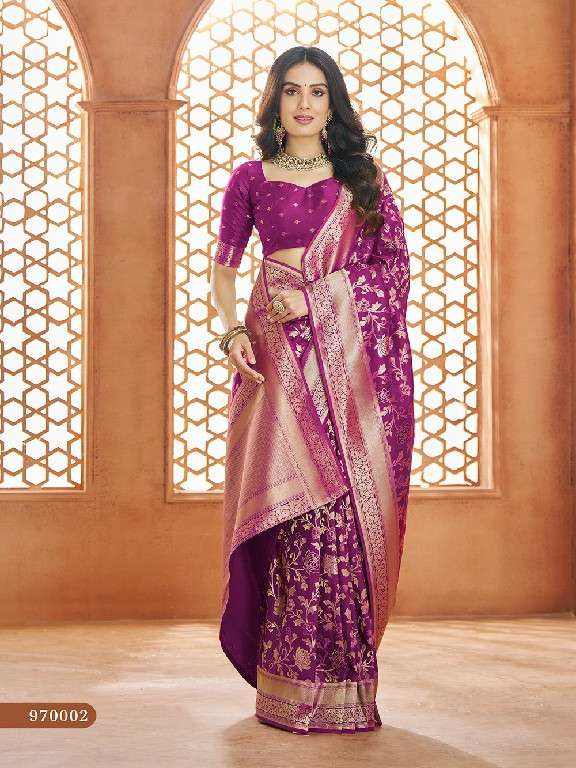 Rajpath Presents Savitri Vol-1 Wholesale Pure Soft Banarasi Silk Party Wear Sarees Catalog Wholesaler And Exporter 