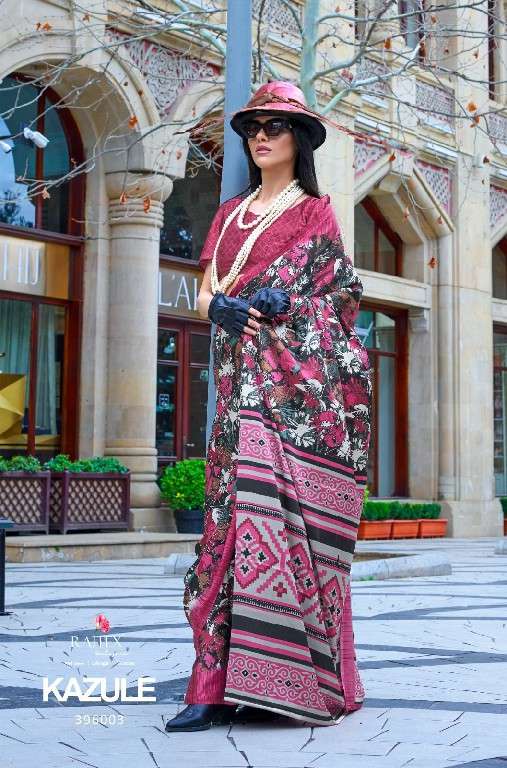 Rajtex Presents kazule satin crepe printed trendy saree Catalog Wholesaler And Exporter In Surat