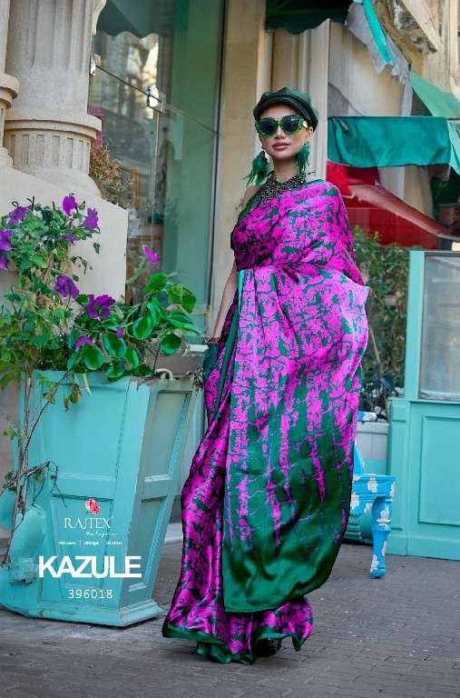 Rajtex Presents kazule satin crepe printed trendy saree Catalog Wholesaler And Exporter In Surat