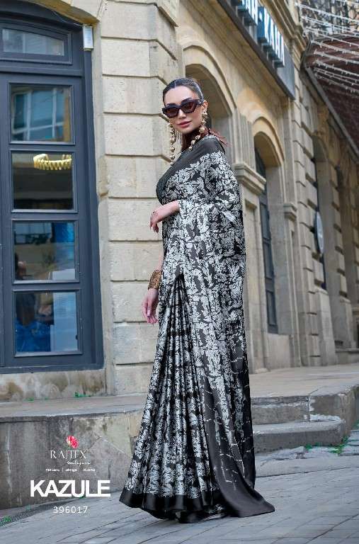 Rajtex Presents kazule satin crepe printed trendy saree Catalog Wholesaler And Exporter In Surat