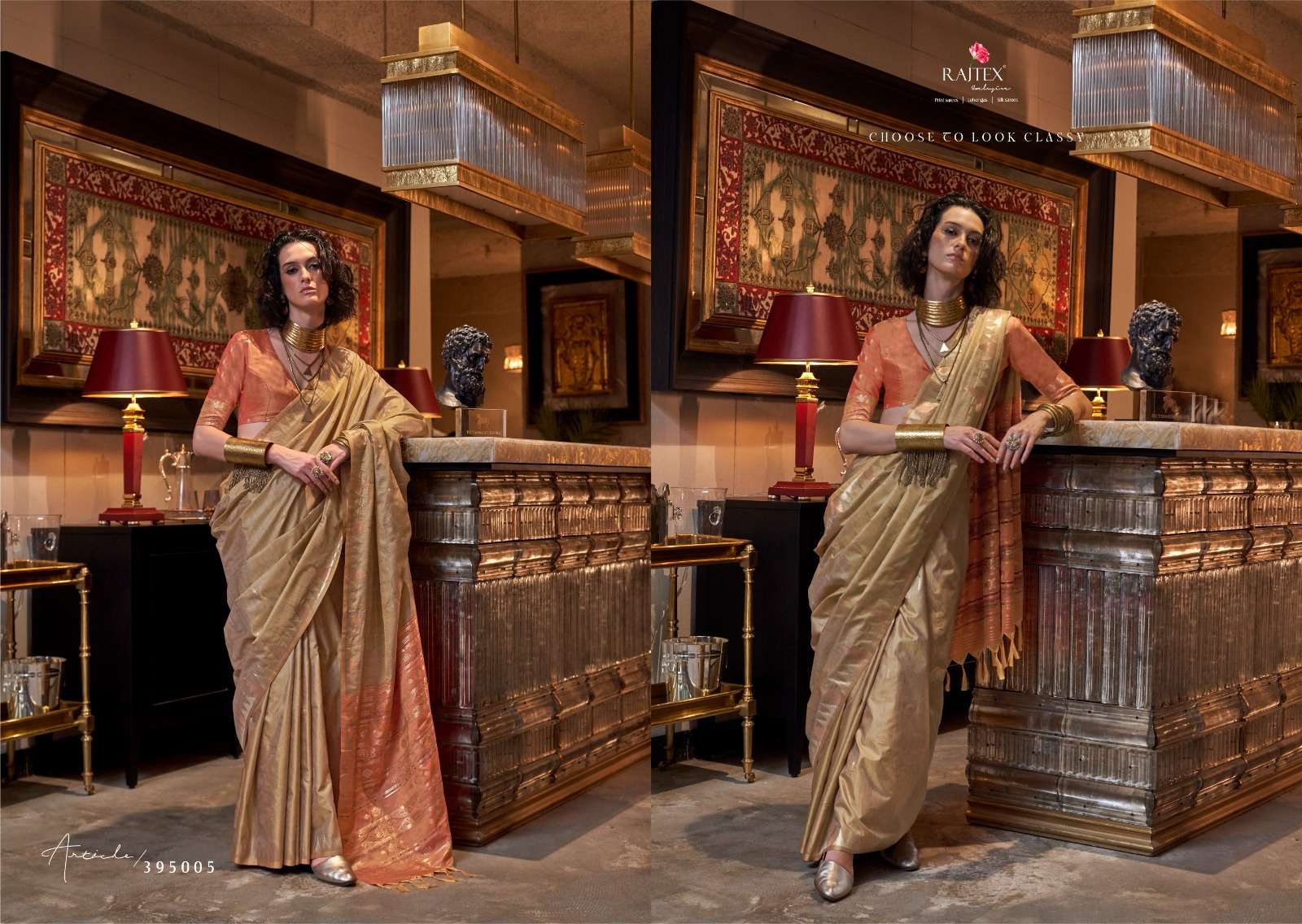 Rajtex Presents Kontessa silk Wholesale Tussar Silk Handloom Weaving Party Wear Sarees Catalog Wholesaler And Exporter 