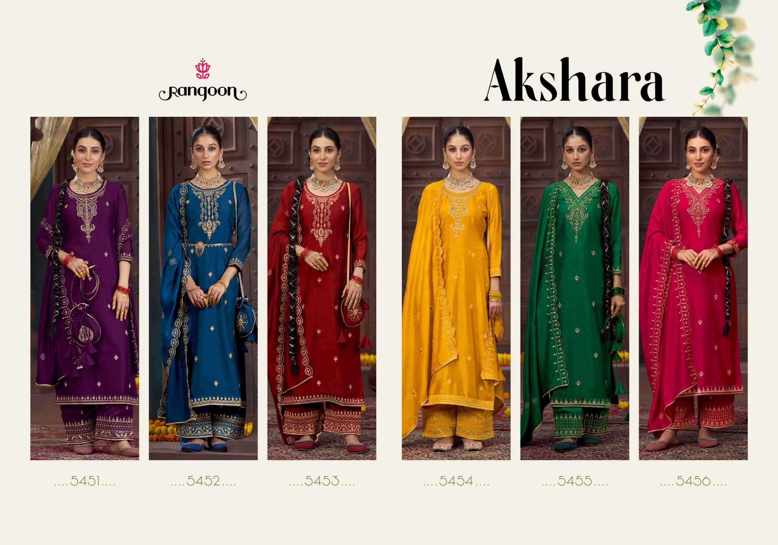 RANGOON PRESENTS AKSHARA READYMADE SILK ELEGANCE FANCY LADIES KURTIS CATALOG WHOLESALER AND EXPORTER 