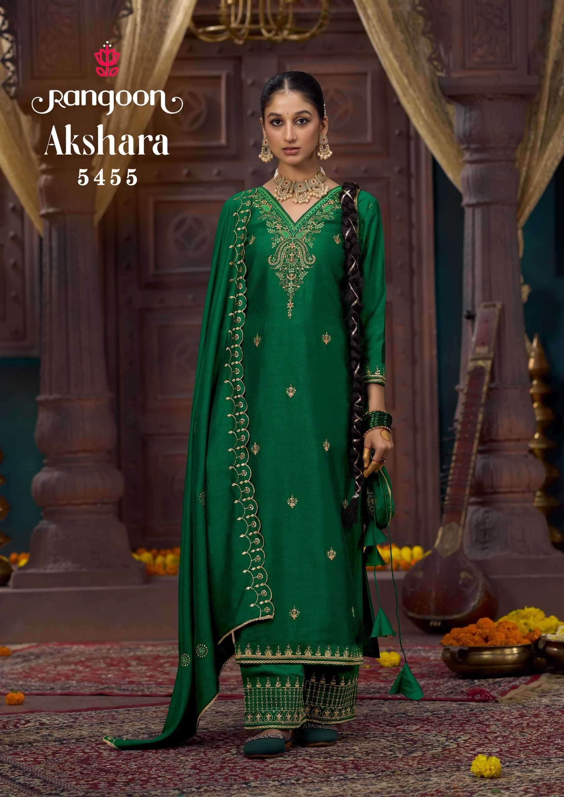 RANGOON PRESENTS AKSHARA READYMADE SILK ELEGANCE FANCY LADIES KURTIS CATALOG WHOLESALER AND EXPORTER 