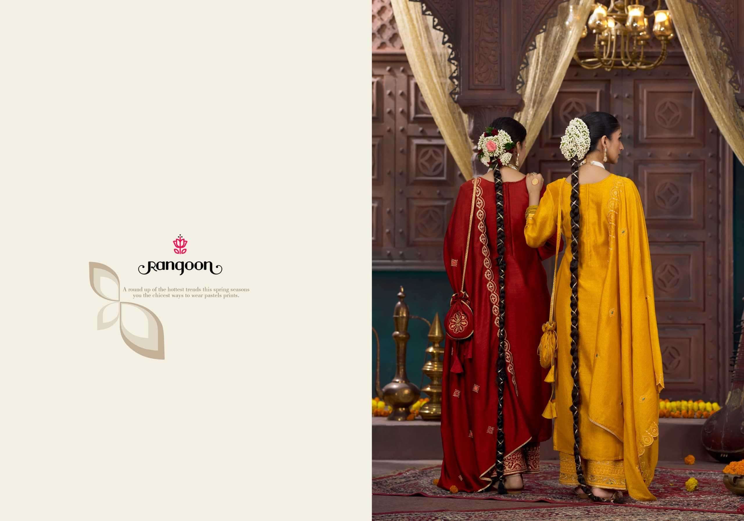RANGOON PRESENTS AKSHARA READYMADE SILK ELEGANCE FANCY LADIES KURTIS CATALOG WHOLESALER AND EXPORTER 