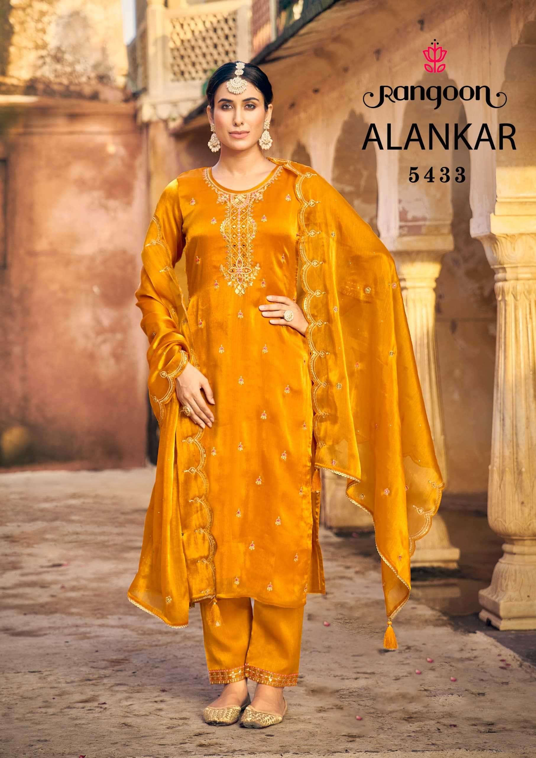 RANGOON PRESENTS ALANKAR BURBERRY SILK READYMADE MIRROR WORK PARTY WEAR SUIT FOR WOMEN CATALOG WHOLESALER AND EXPORTER IN SURAT