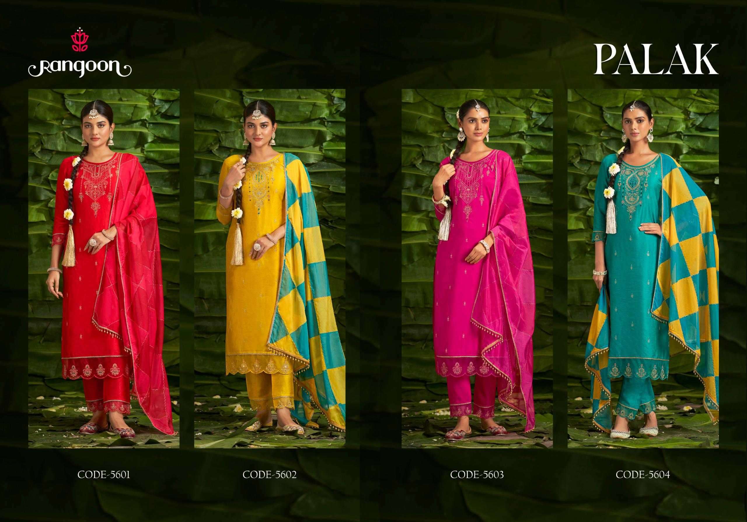 RANGOON PRESENTS PALAK VISCOSE READYMADE CLASSIC HAND MIRROR LADIES SUIT CATALOG WHOLESALER AND EXPORTER 