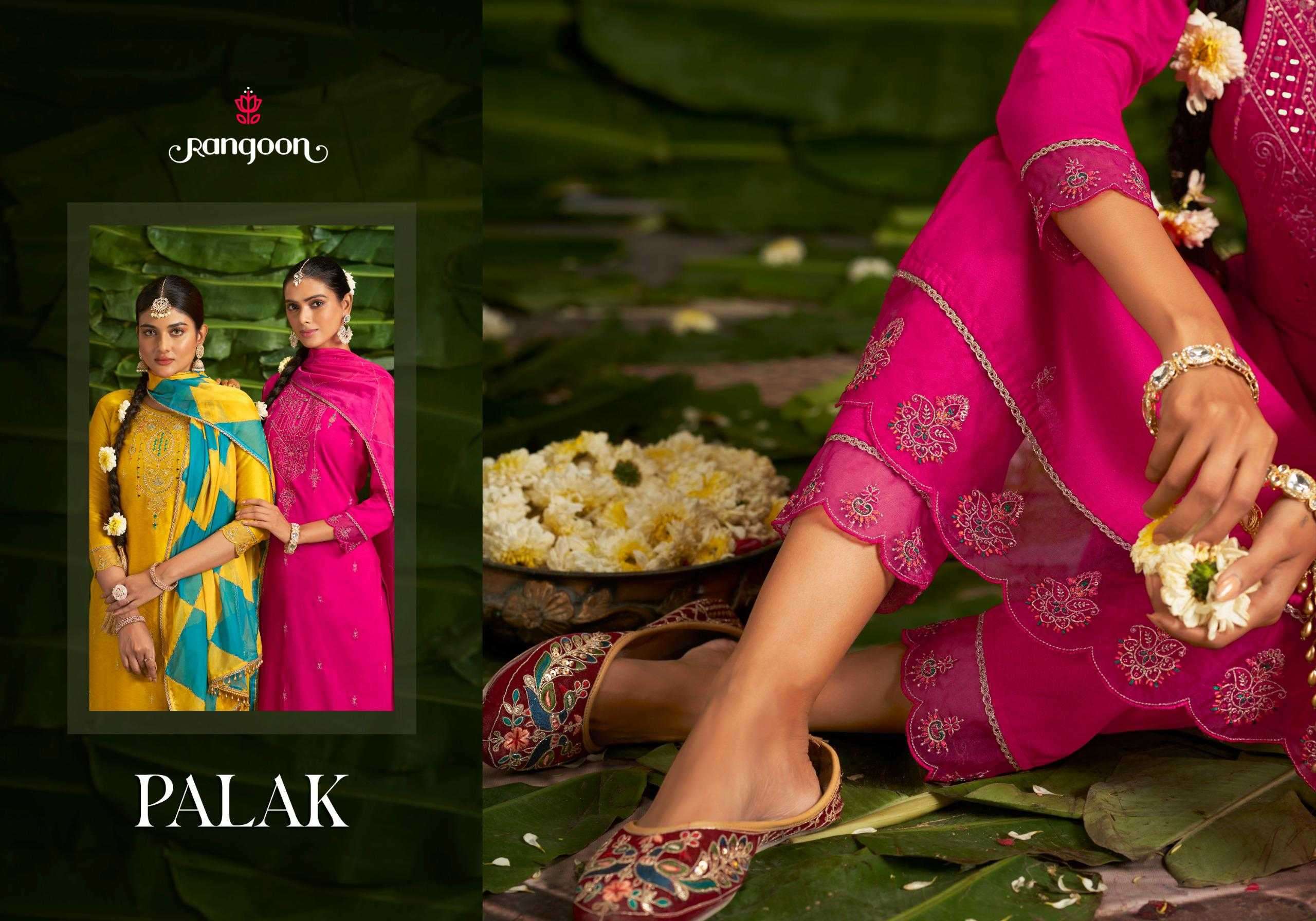 RANGOON PRESENTS PALAK VISCOSE READYMADE CLASSIC HAND MIRROR LADIES SUIT CATALOG WHOLESALER AND EXPORTER 