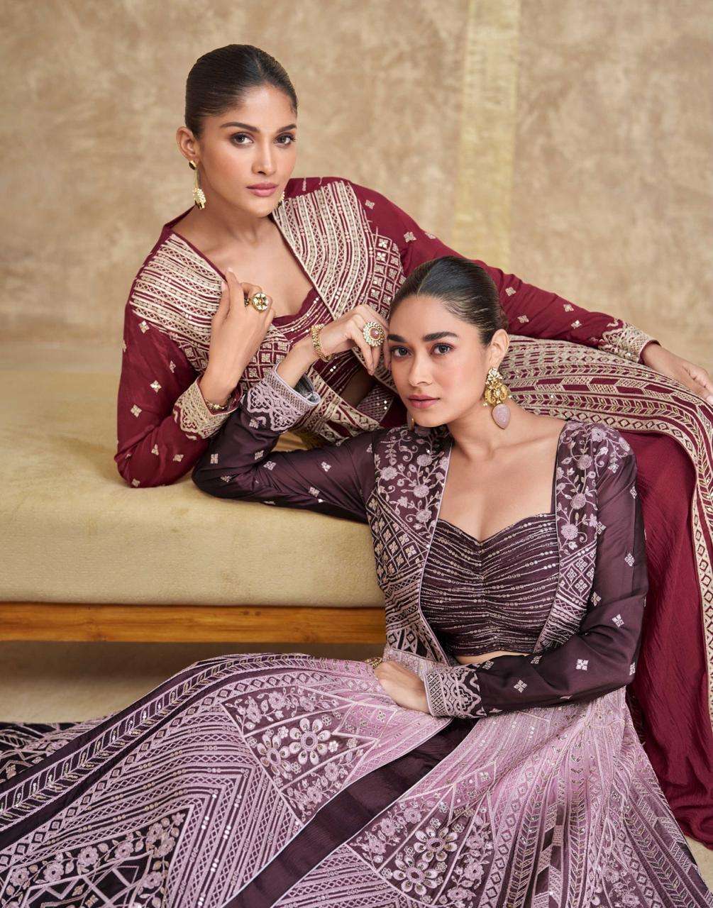 SAYURI DESIGNER PRESENT TYOHAAR FUNCTION WEAR READYMADE DIFFERENT STYLE 3PCS SUIT CATALOG WHOLESALER AND EXPORTER IN SURAT 