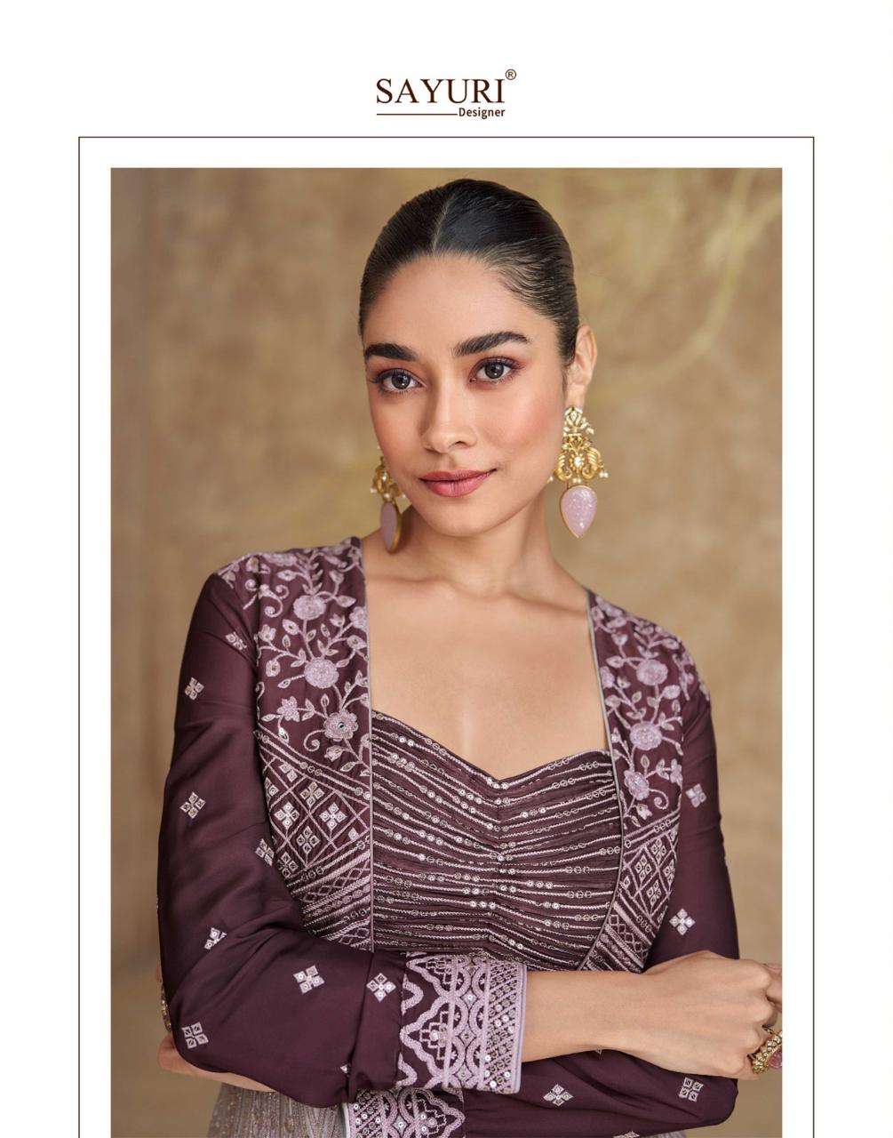 SAYURI DESIGNER PRESENT TYOHAAR FUNCTION WEAR READYMADE DIFFERENT STYLE 3PCS SUIT CATALOG WHOLESALER AND EXPORTER IN SURAT 