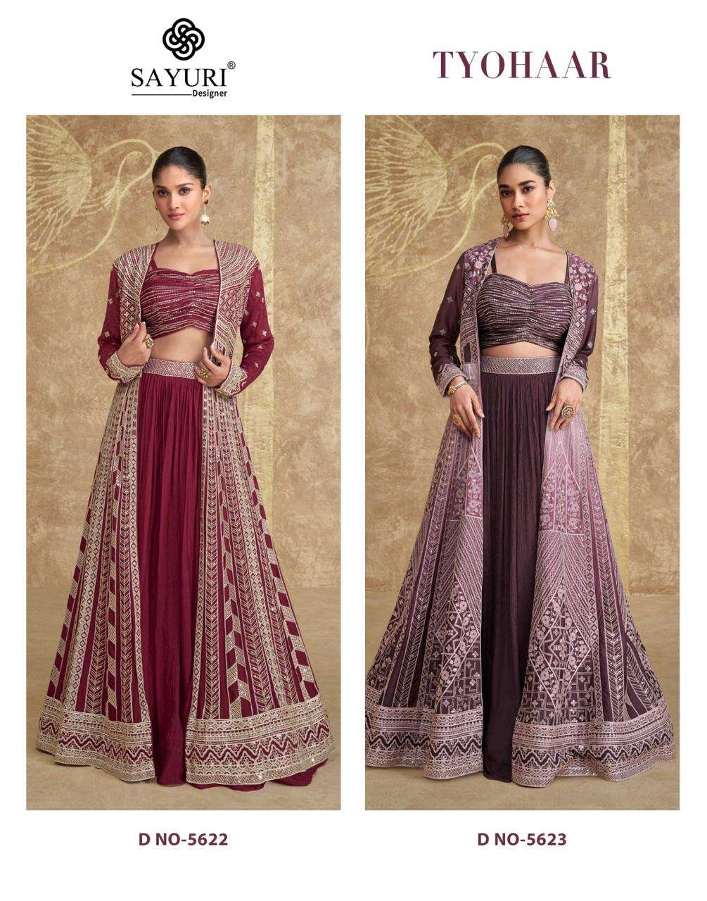 SAYURI DESIGNER PRESENT TYOHAAR FUNCTION WEAR READYMADE DIFFERENT STYLE 3PCS SUIT CATALOG WHOLESALER AND EXPORTER IN SURAT 