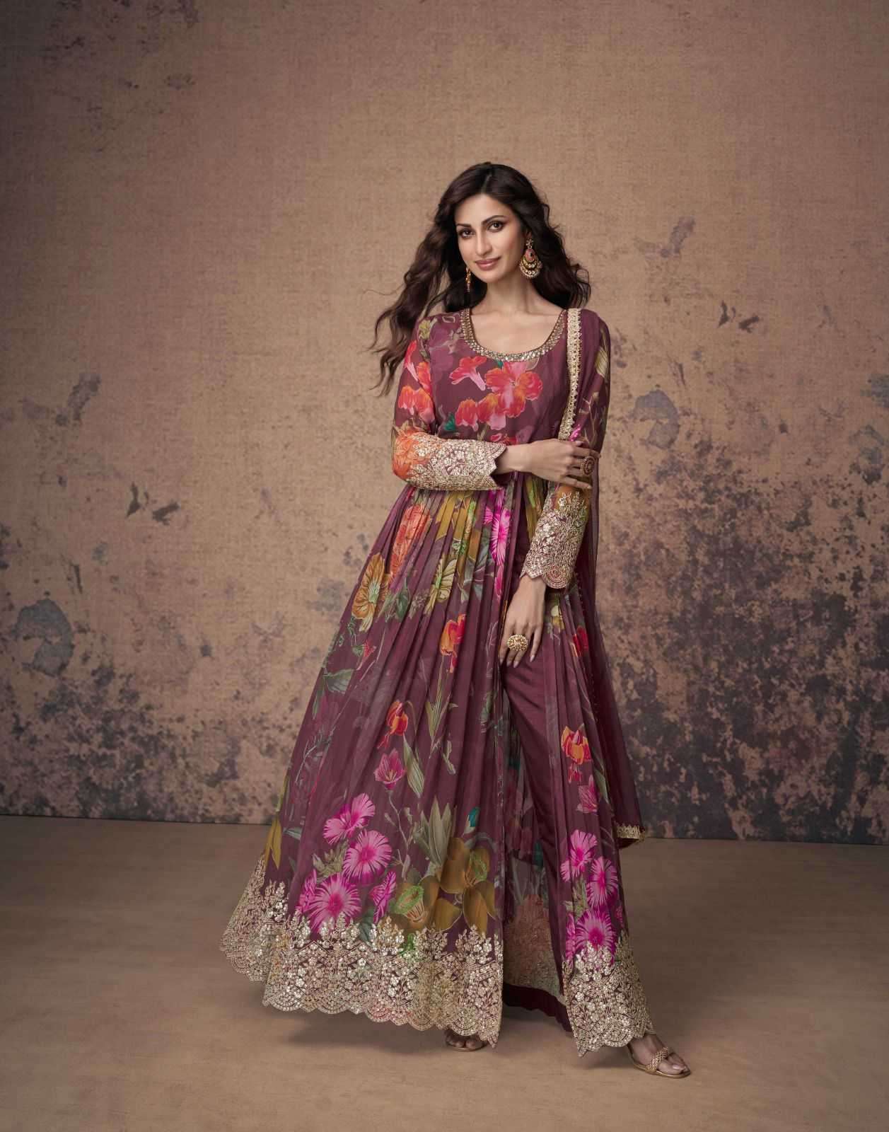 SAYURI DESIGNER PRESENTS ANAMIKA FANCY GEORGETTE SALWAR SUITS CATALOG WHOLESALER AND EXPORTER IN SURAT