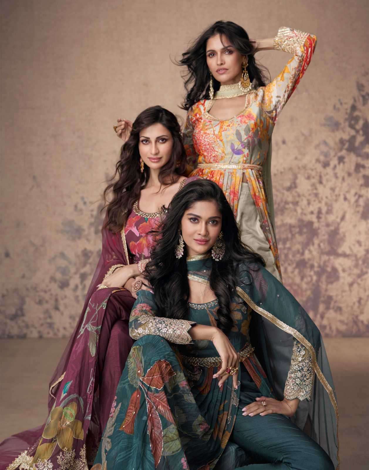 SAYURI DESIGNER PRESENTS ANAMIKA FANCY GEORGETTE SALWAR SUITS CATALOG WHOLESALER AND EXPORTER IN SURAT