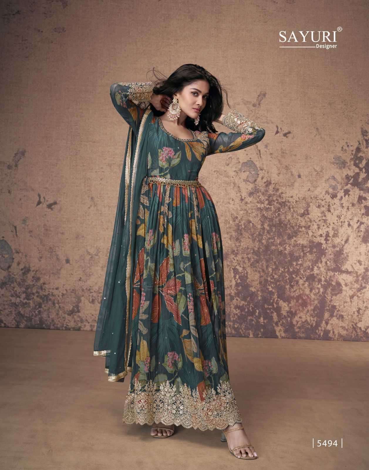 SAYURI DESIGNER PRESENTS ANAMIKA FANCY GEORGETTE SALWAR SUITS CATALOG WHOLESALER AND EXPORTER IN SURAT