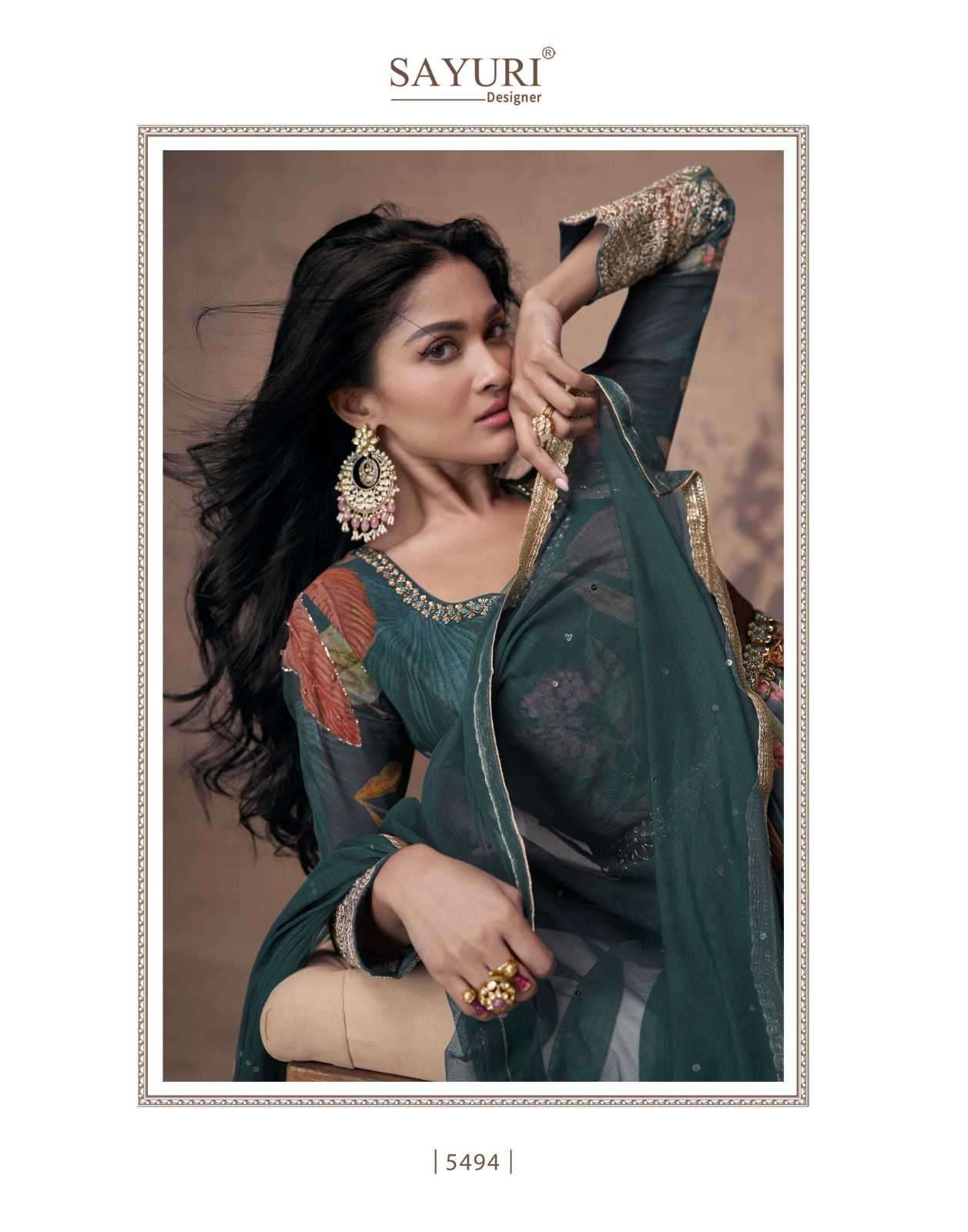 SAYURI DESIGNER PRESENTS ANAMIKA FANCY GEORGETTE SALWAR SUITS CATALOG WHOLESALER AND EXPORTER IN SURAT