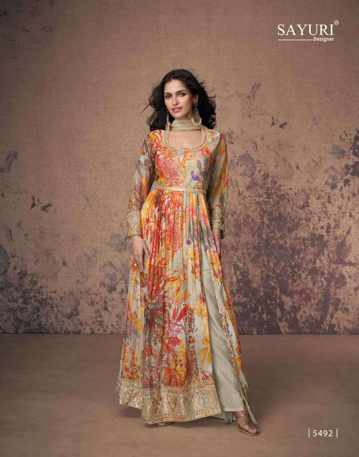 SAYURI DESIGNER PRESENTS ANAMIKA FANCY GEORGETTE SALWAR SUITS CATALOG WHOLESALER AND EXPORTER IN SURAT