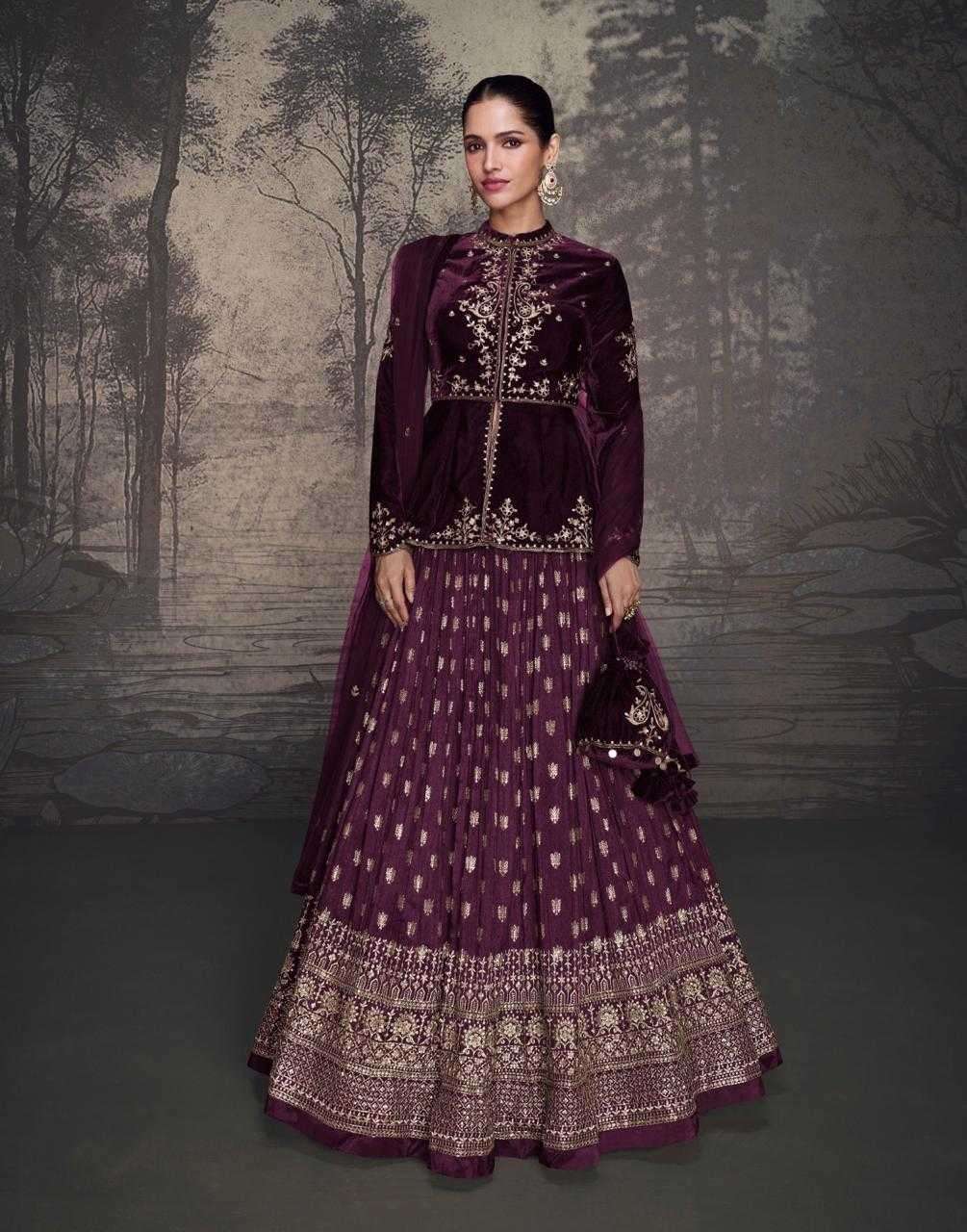 Velvet kurti with skirt cheap
