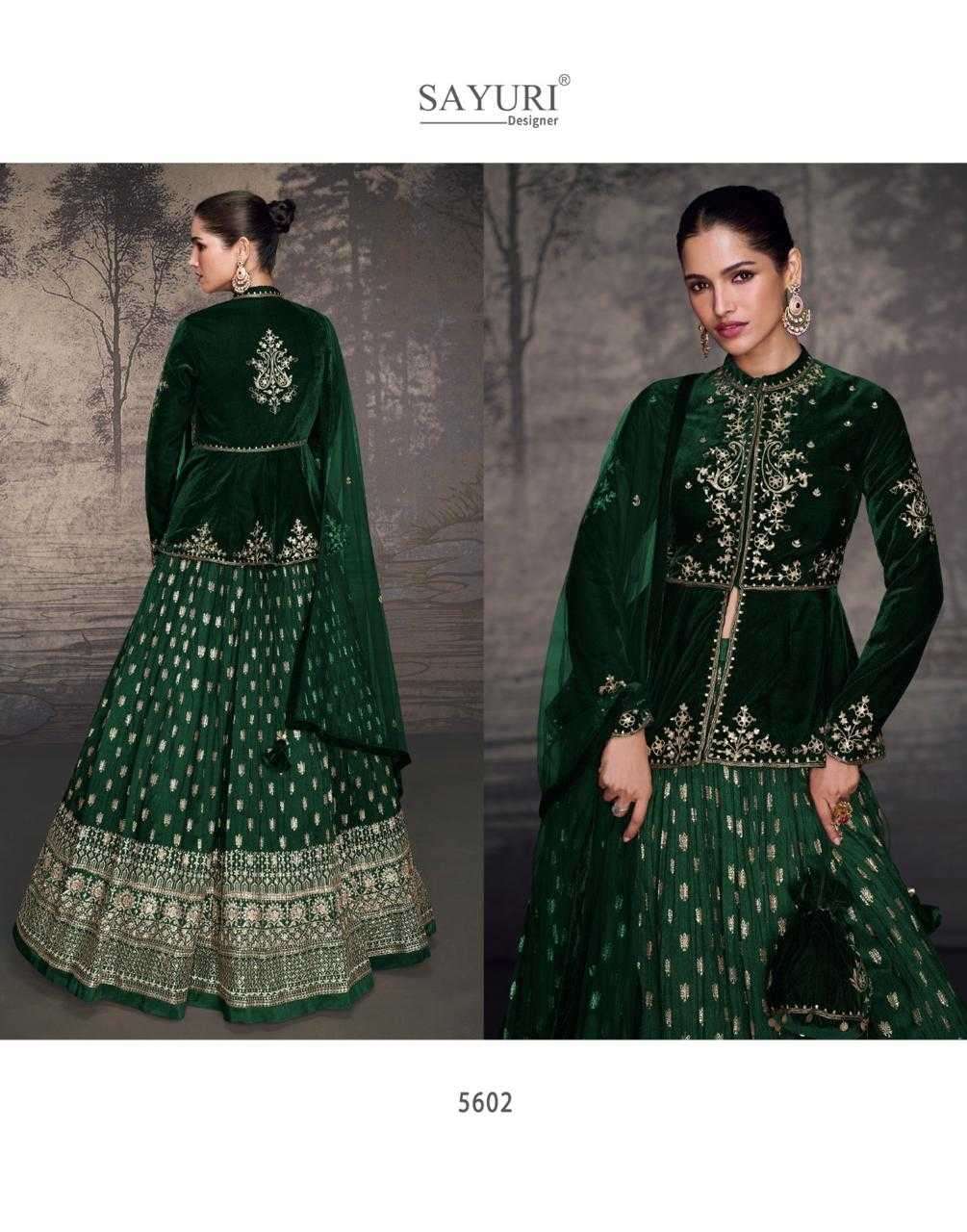 SAYURI DESIGNER PRESENTS GLAM READYMADE VELVET KURTI WITH SKIRT CATALOG WHOLESALER AND EXPORTER IN SURAT