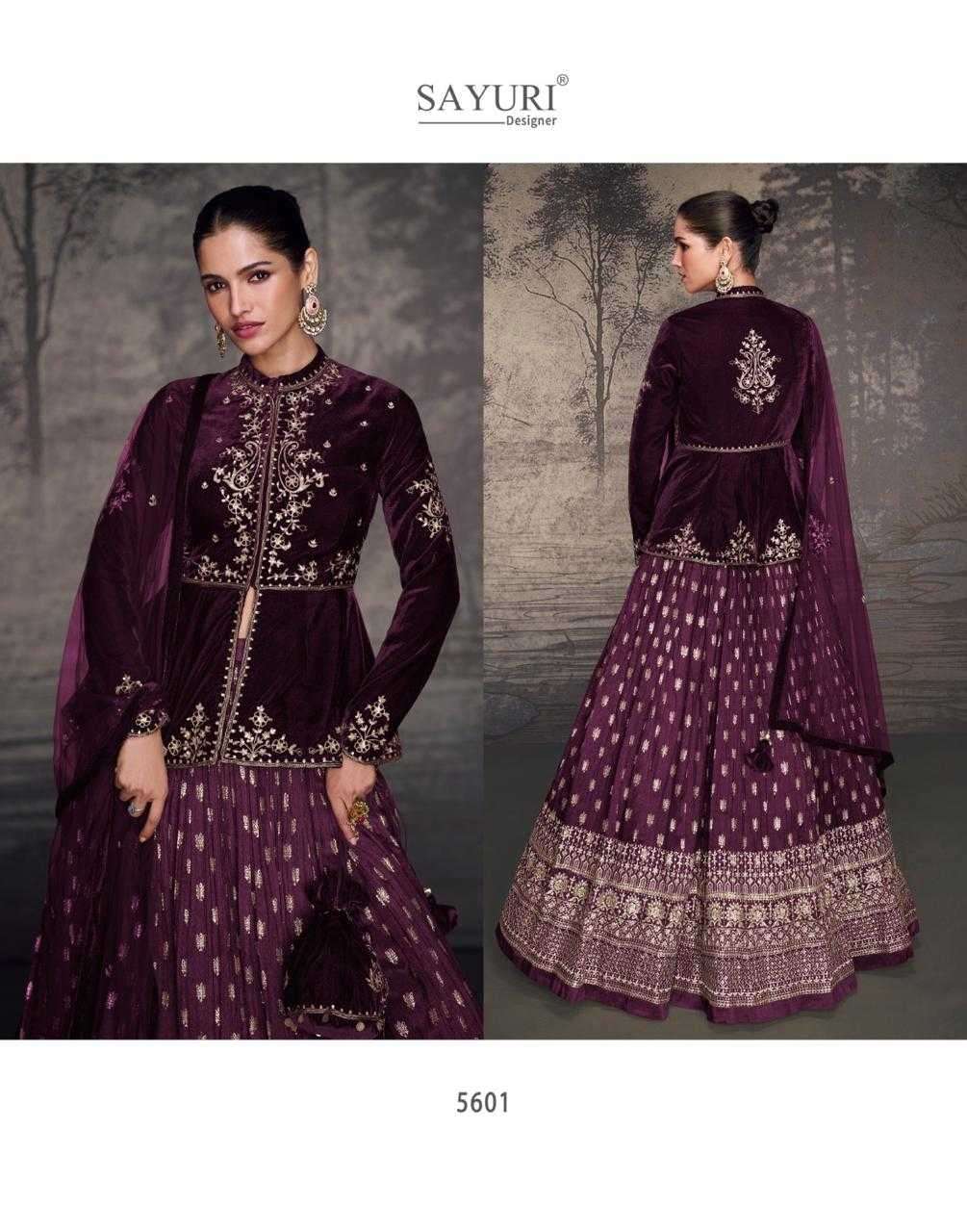 SAYURI DESIGNER PRESENTS GLAM READYMADE VELVET KURTI WITH SKIRT CATALOG WHOLESALER AND EXPORTER IN SURAT