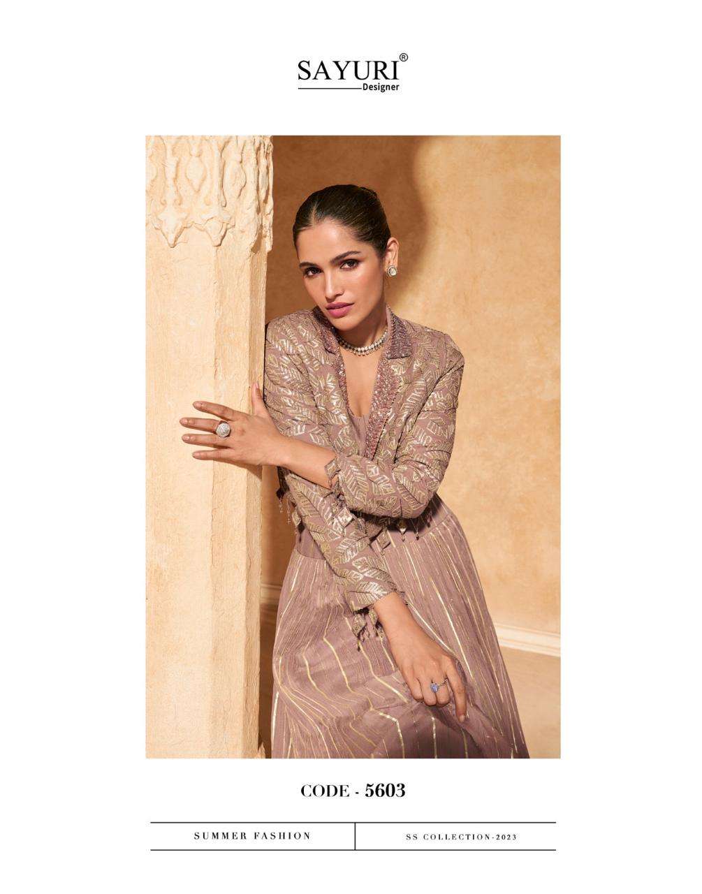 SAYURI DESIGNER PRESENTS RAAS READYMADE DESIGNER FESTIVE WEAR ELEGANT LONG GOWN PANT DUPATTA CATALOG WHOLESALER AND EXPORTER IN SURAT