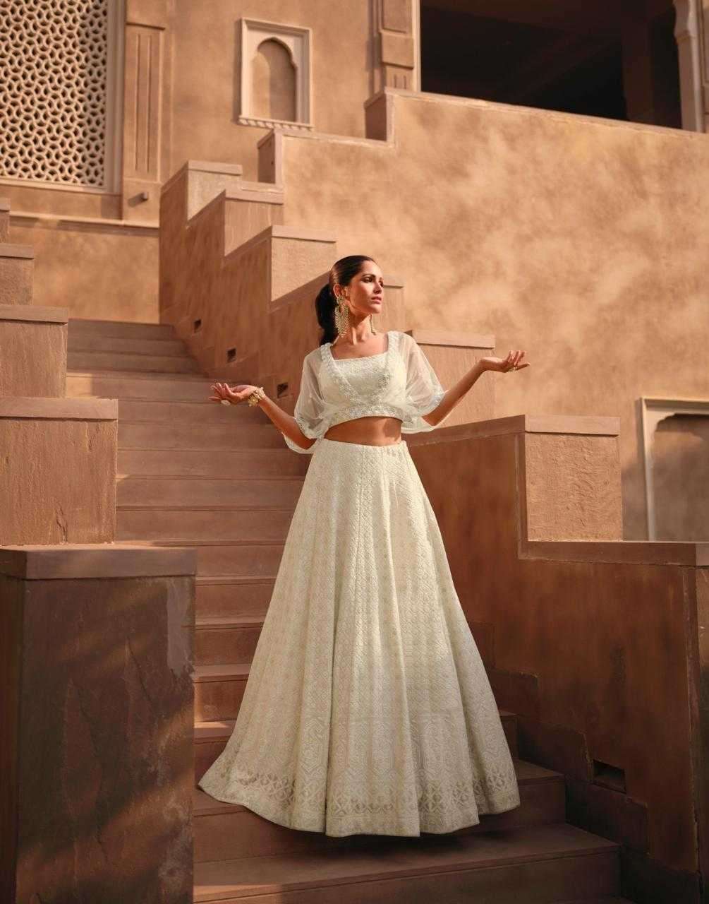  SAYURI DESIGNER PRESENTS SANIYA GEORGETTE FULL STITCH PARTY WEAR INDO WESTERN DRESS CATALOG WHOLESALER 