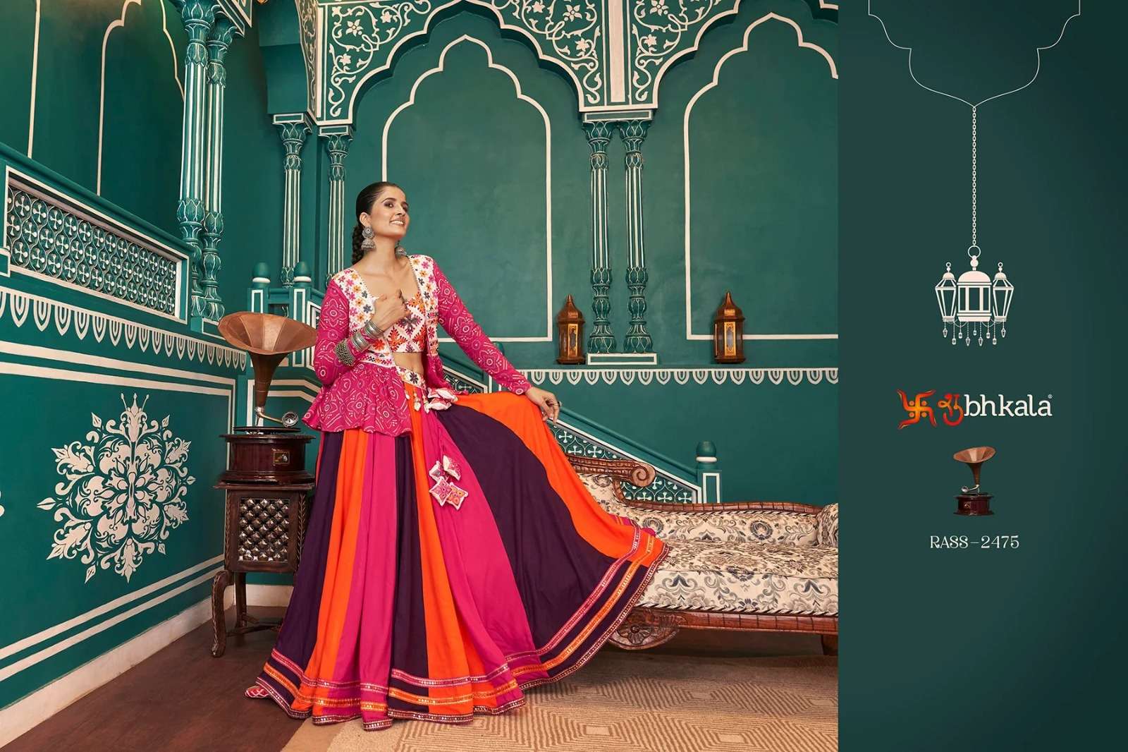 SHUBHKALA PRESENTS RAAS VOL-18 FANCY NAVRATRI WEAR LEHNGHA CHOLI CATALOG WHOLESALER AND EXPORTER IN SURAT