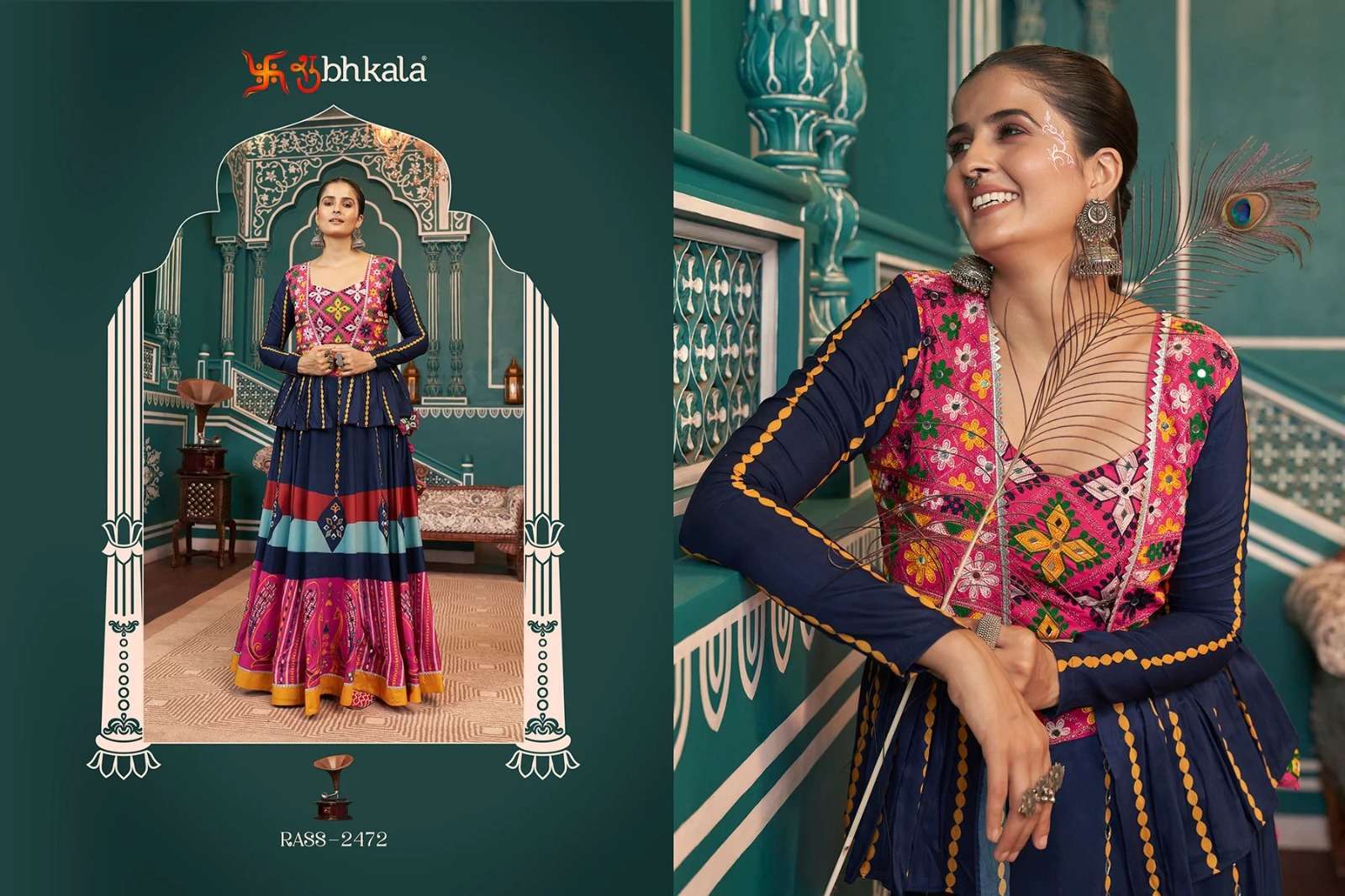 SHUBHKALA PRESENTS RAAS VOL-18 FANCY NAVRATRI WEAR LEHNGHA CHOLI CATALOG WHOLESALER AND EXPORTER IN SURAT