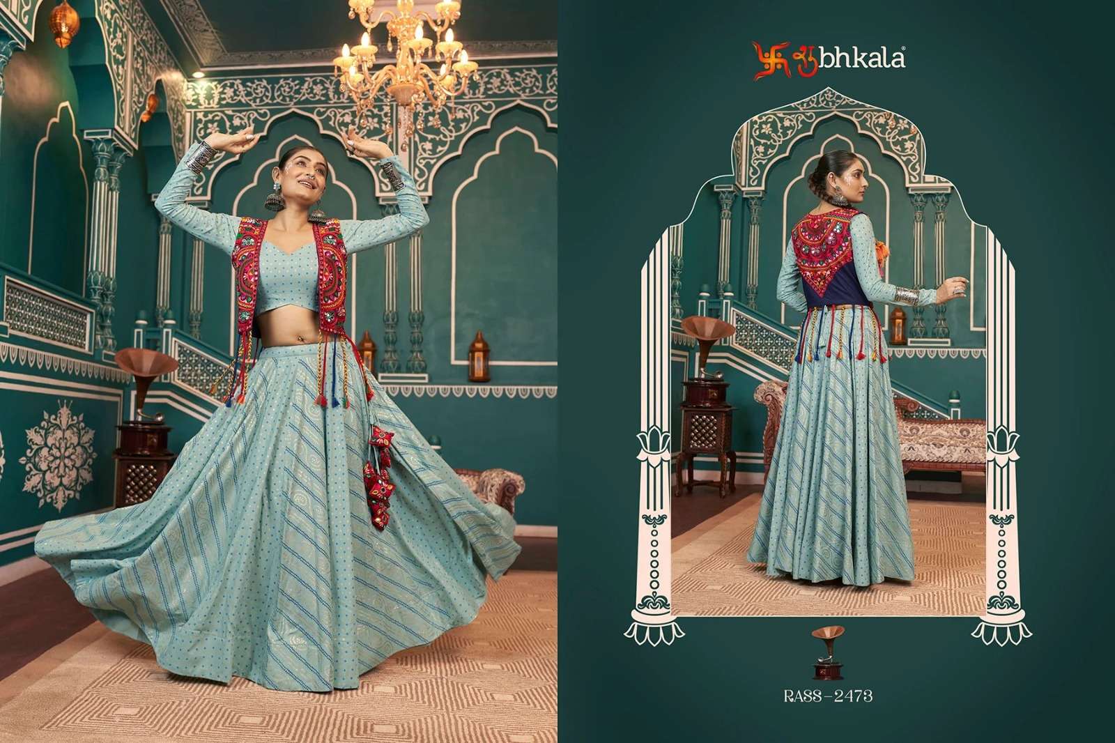 SHUBHKALA PRESENTS RAAS VOL-18 FANCY NAVRATRI WEAR LEHNGHA CHOLI CATALOG WHOLESALER AND EXPORTER IN SURAT